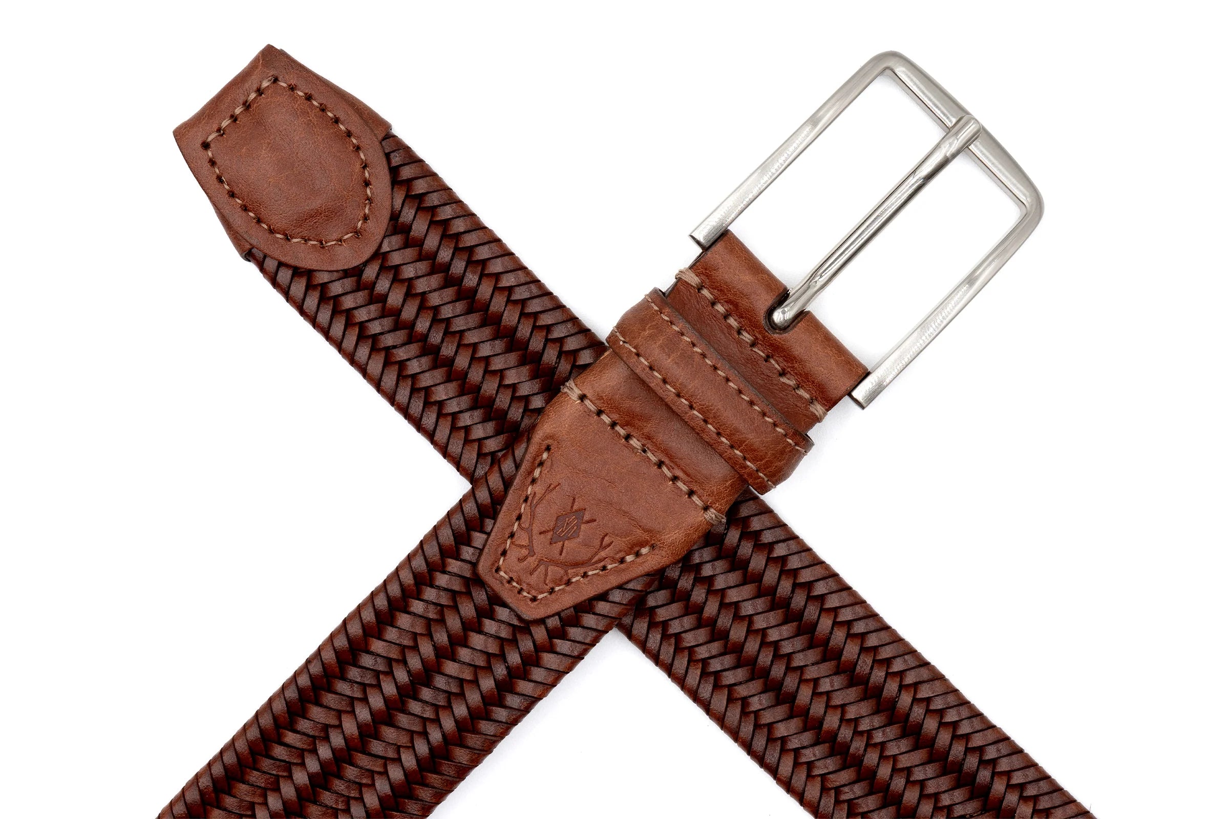 Lexington Braided Italian Saddle Leather and Elastic Belt (50173)