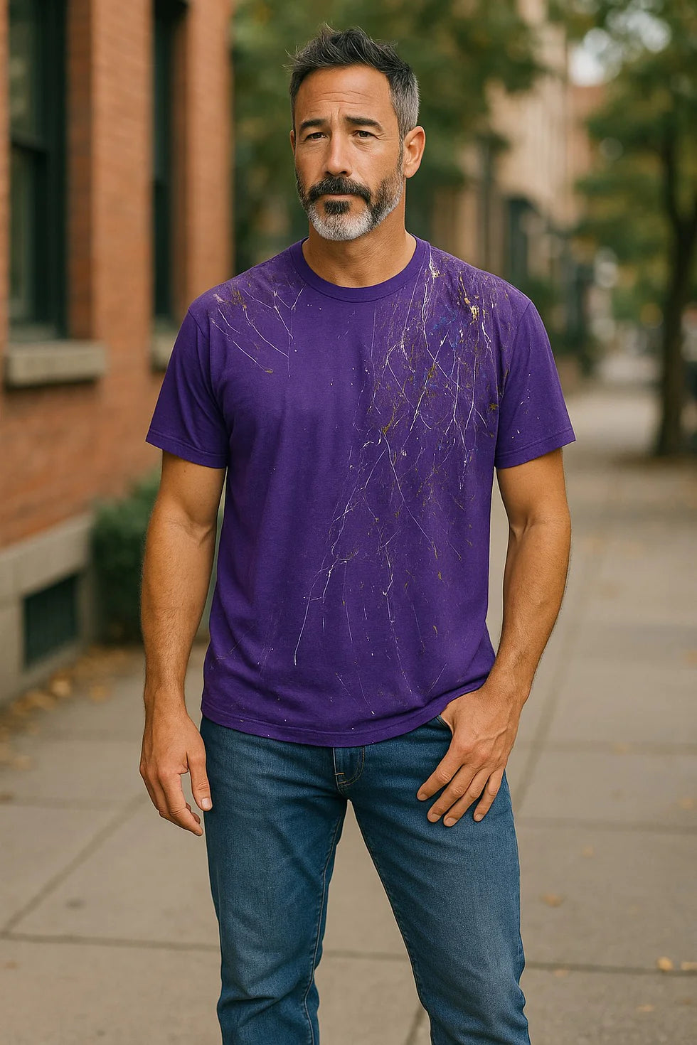 Plum Hand Painted Tee (672CP)