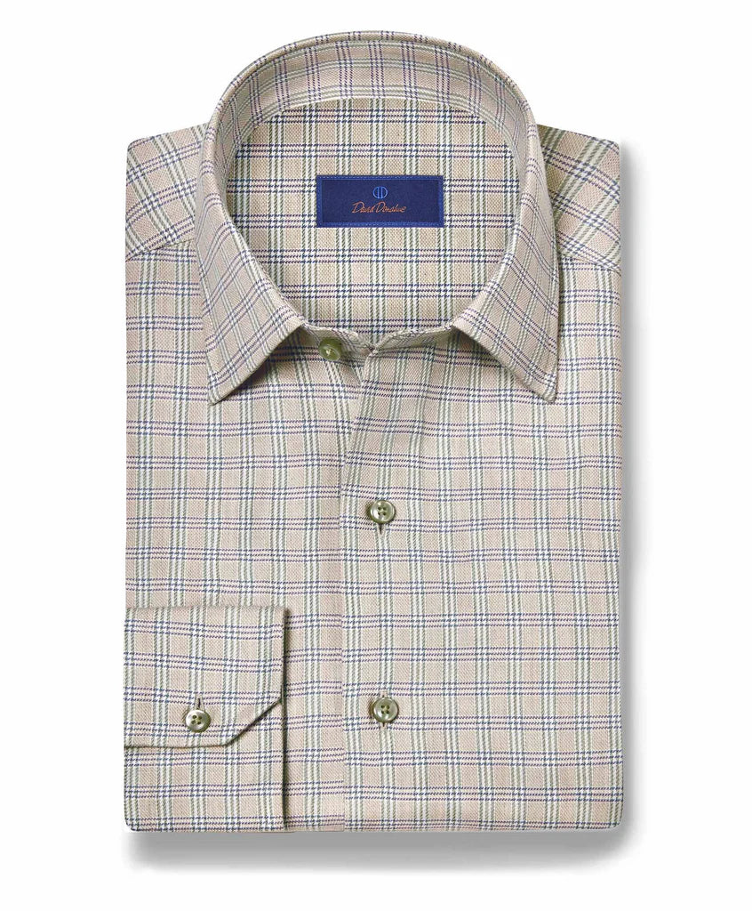 Check Cashmere Blend Sport Shirt (CBSM11825)