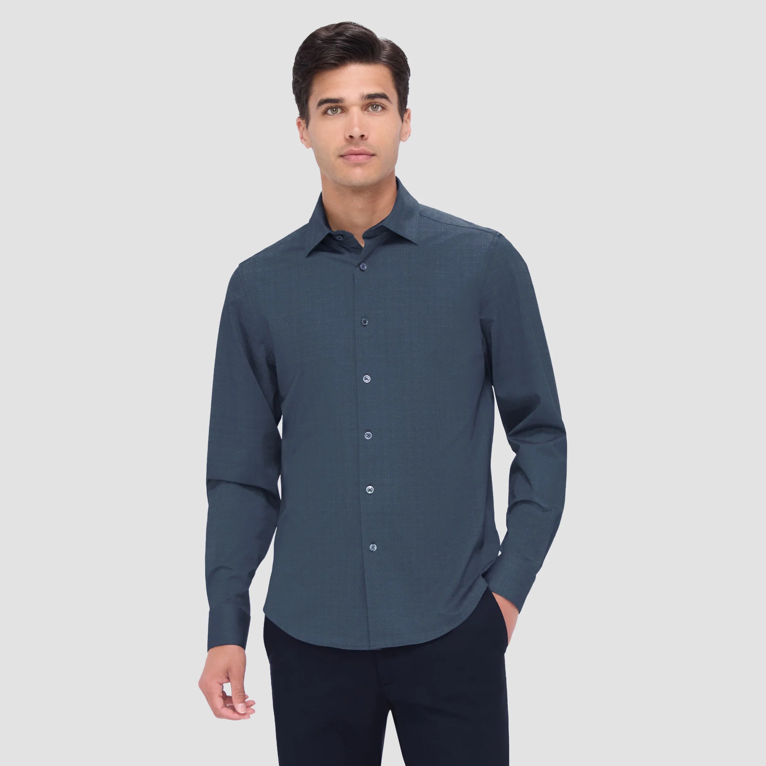 Jimmy Double Sided Herringbone/Check OoohCotton® Shirt (FF9501K61)