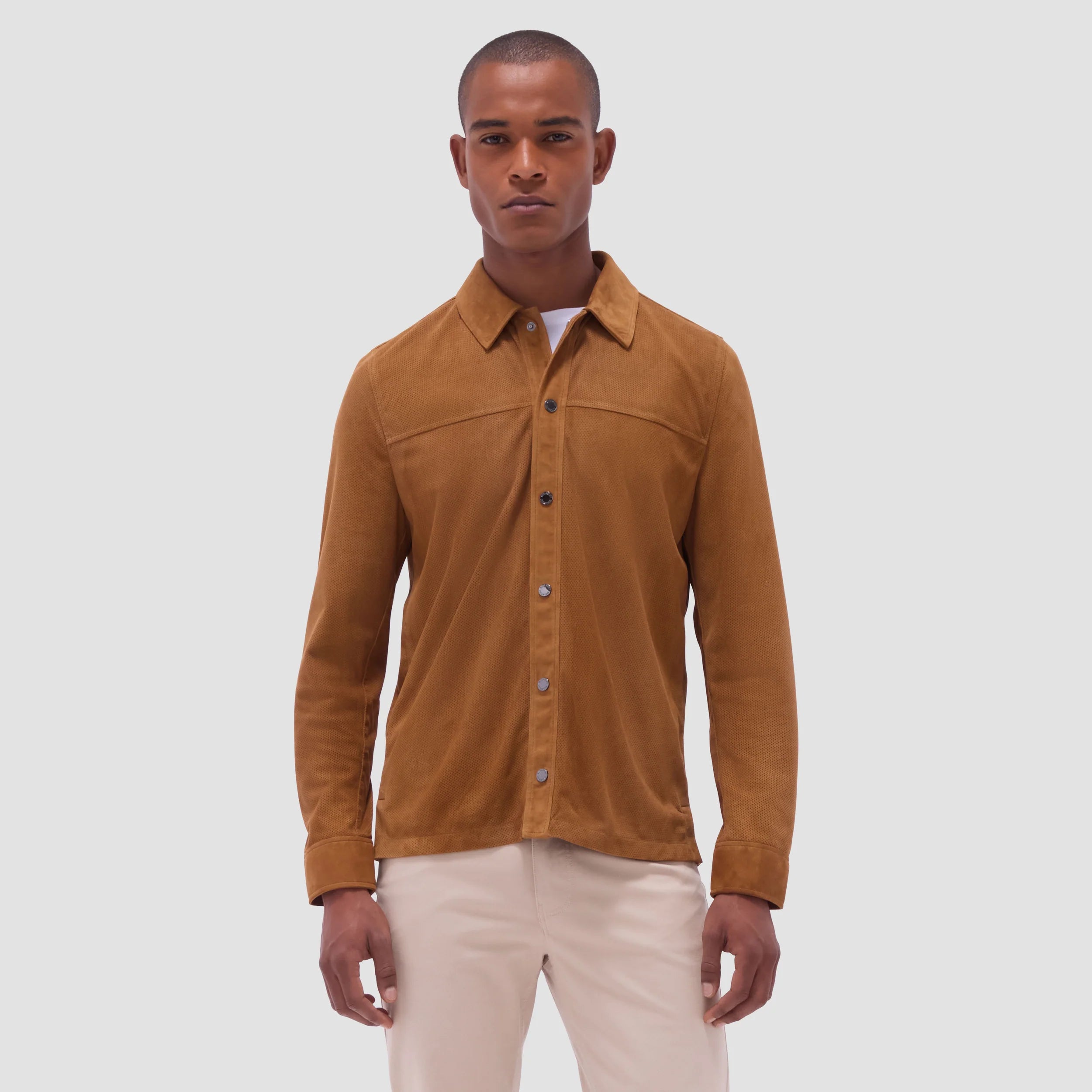 Perforated Suede Shirt Jacket (GX3004SJ5)