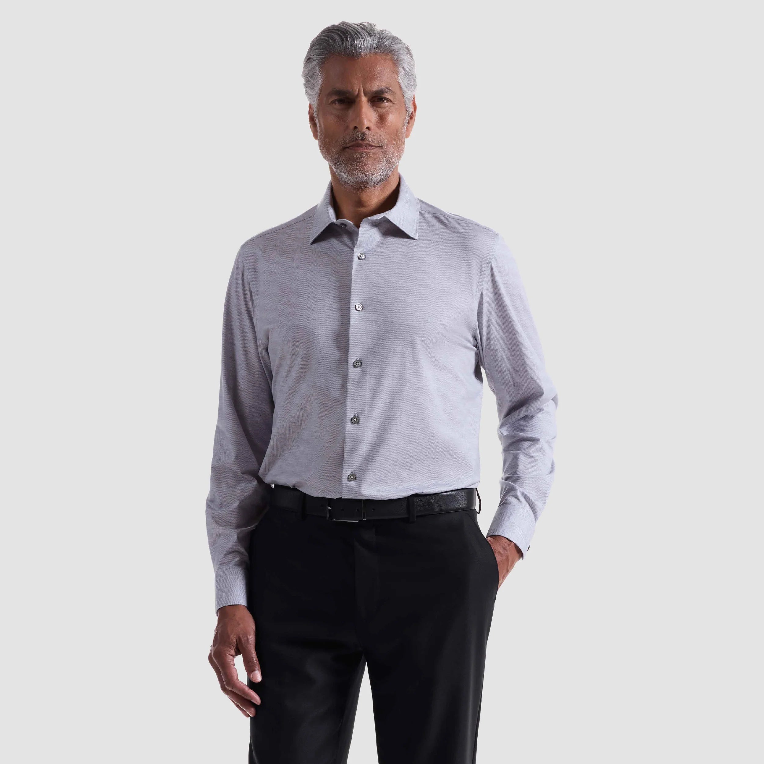 James Herringbone OoohCotton® Shirt (HF9508K60)