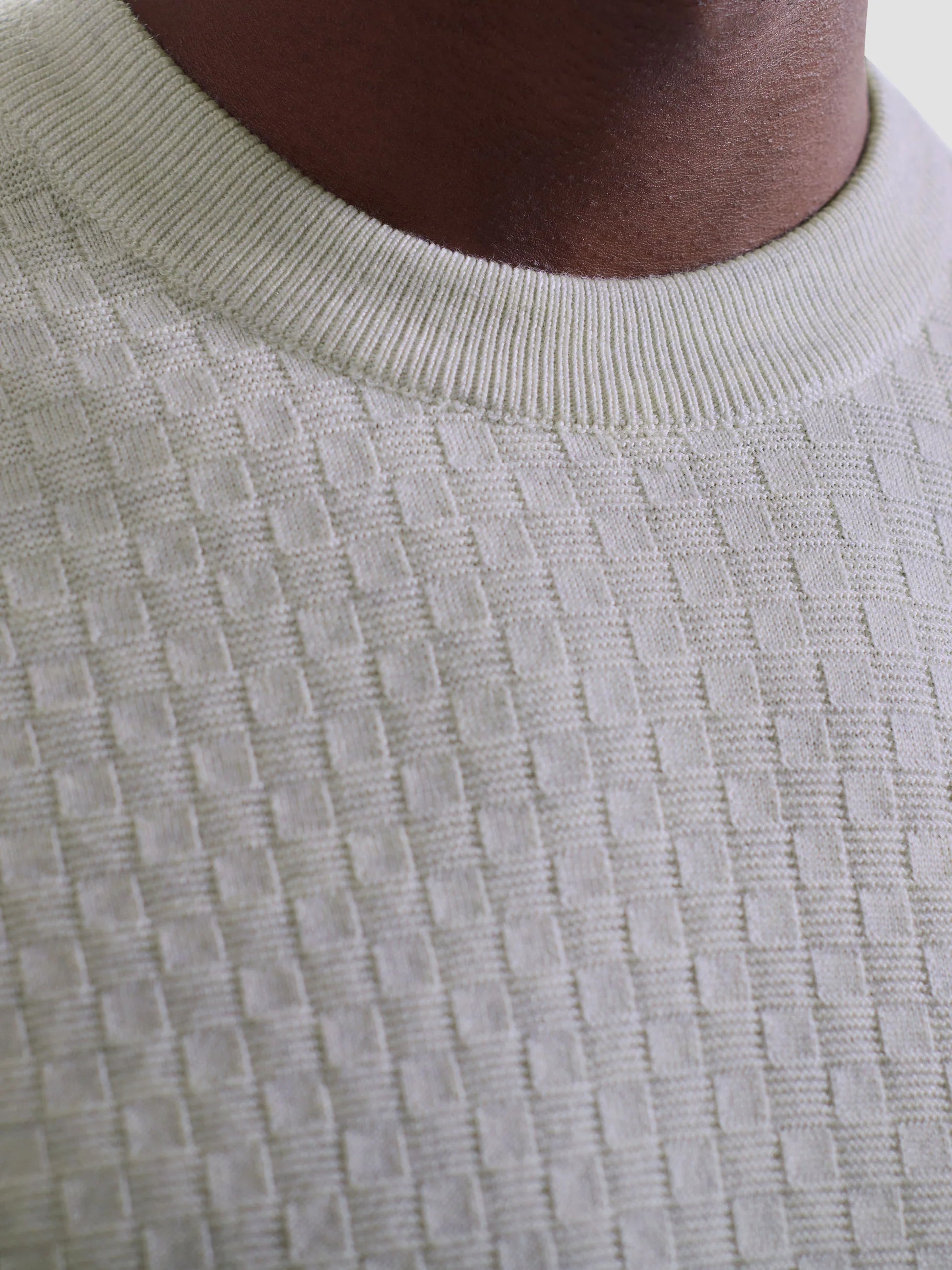 Basketweave Crewneck Sweater (HH202CN1)