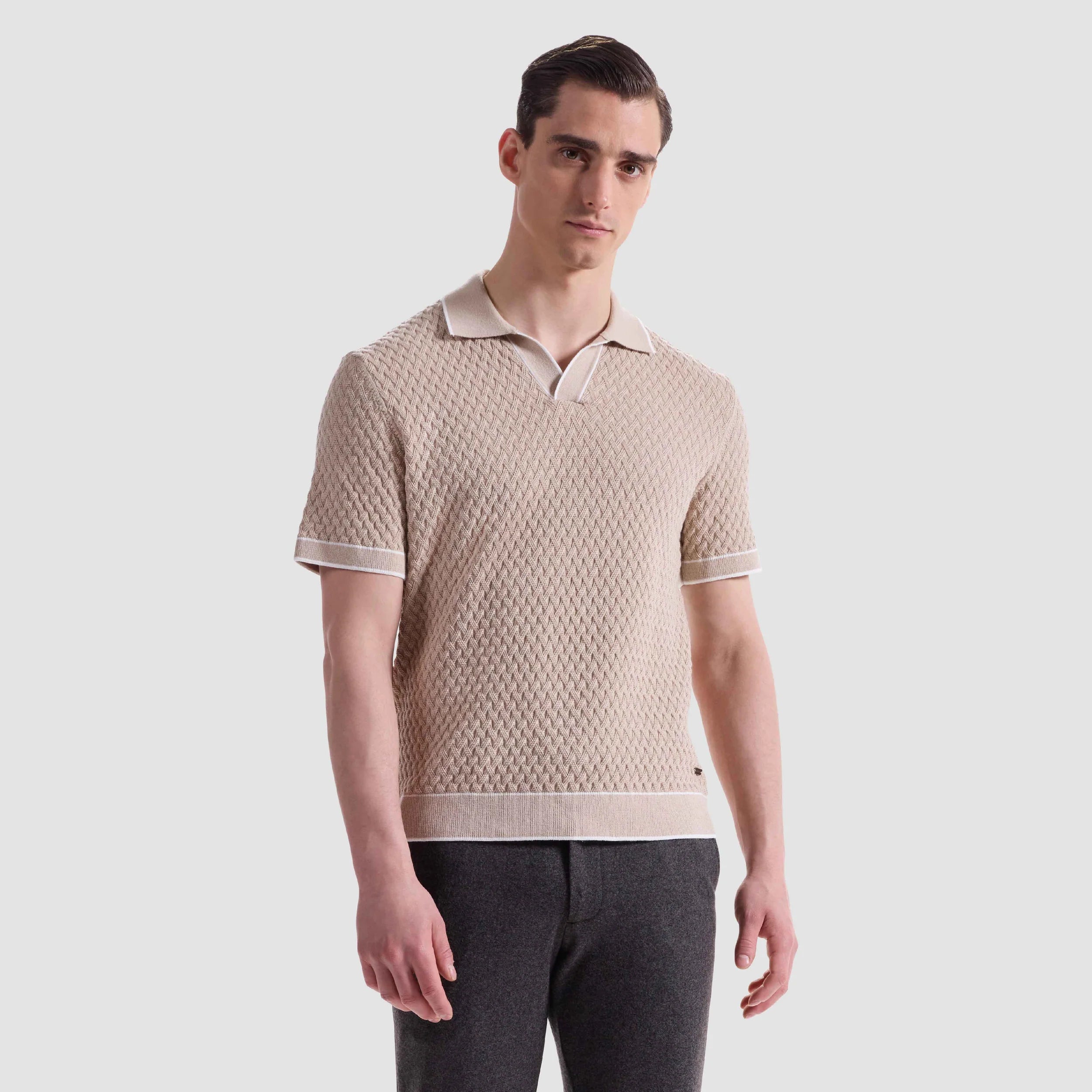 Diamond Cable Polo Sweater (HH550JC1)