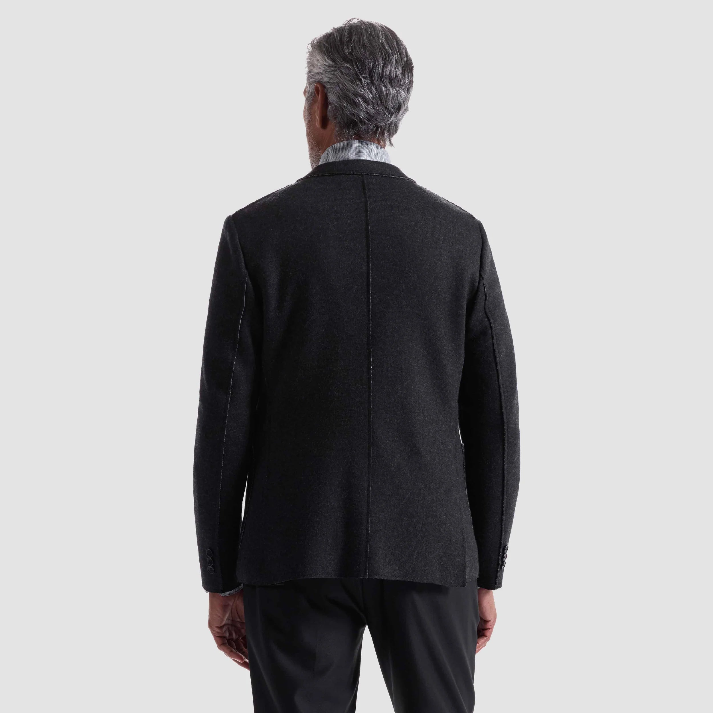 Laser Cut Heather Two-Button Blazer (HX7500J10)