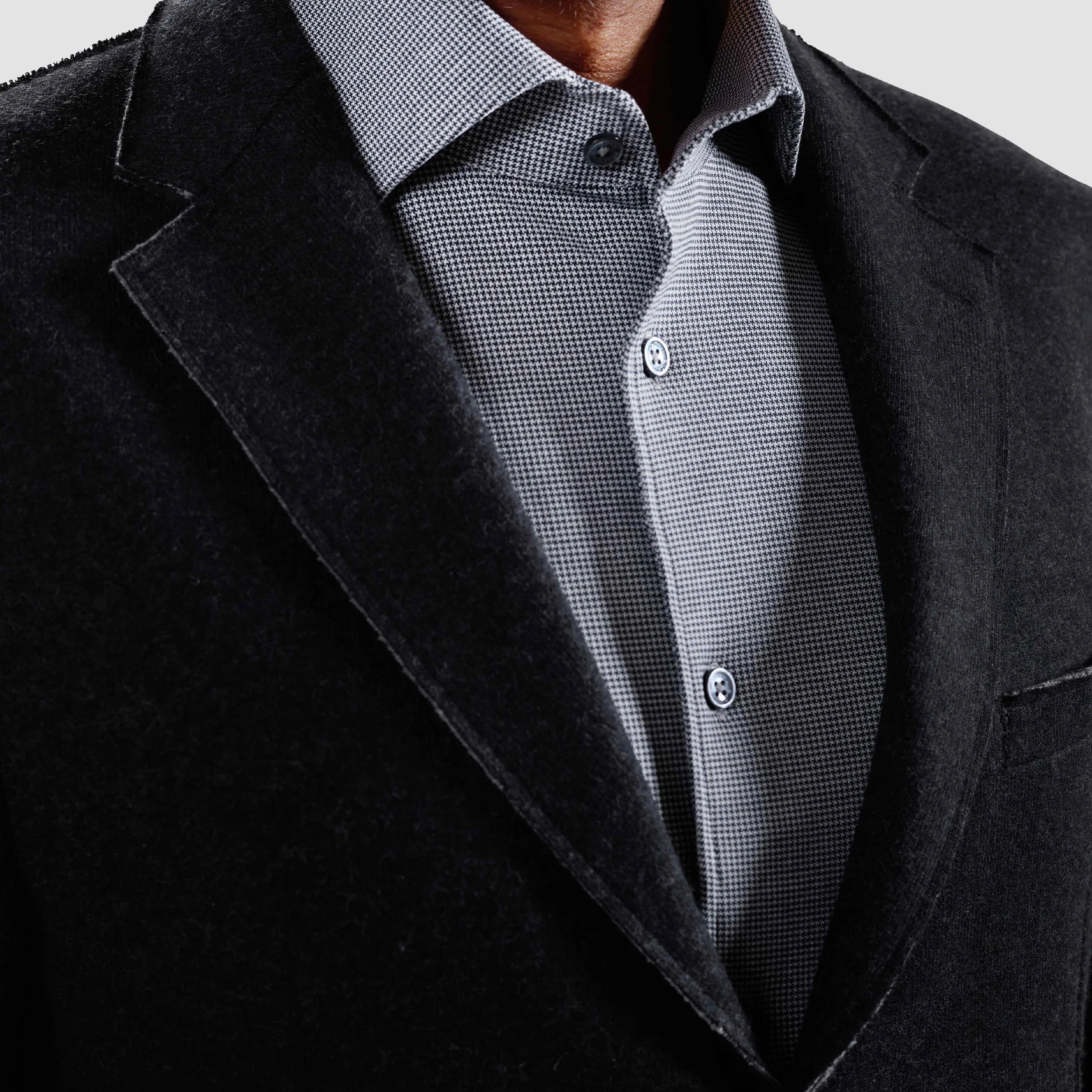 Laser Cut Heather Two-Button Blazer (HX7500J10)