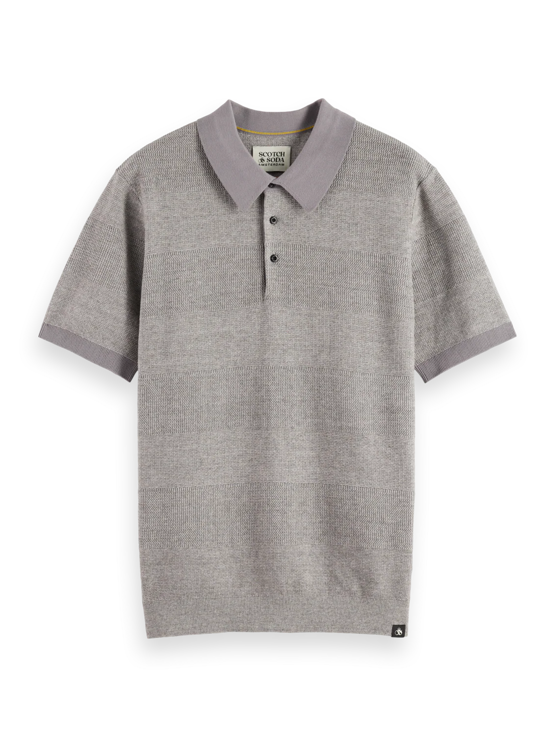 Knitted Tonal Striped Regular Polo (181319)
