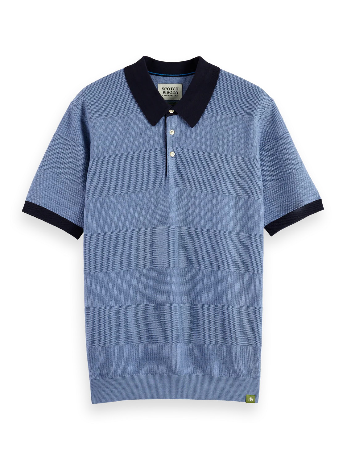 Knitted Tonal Striped Regular Polo (181319)