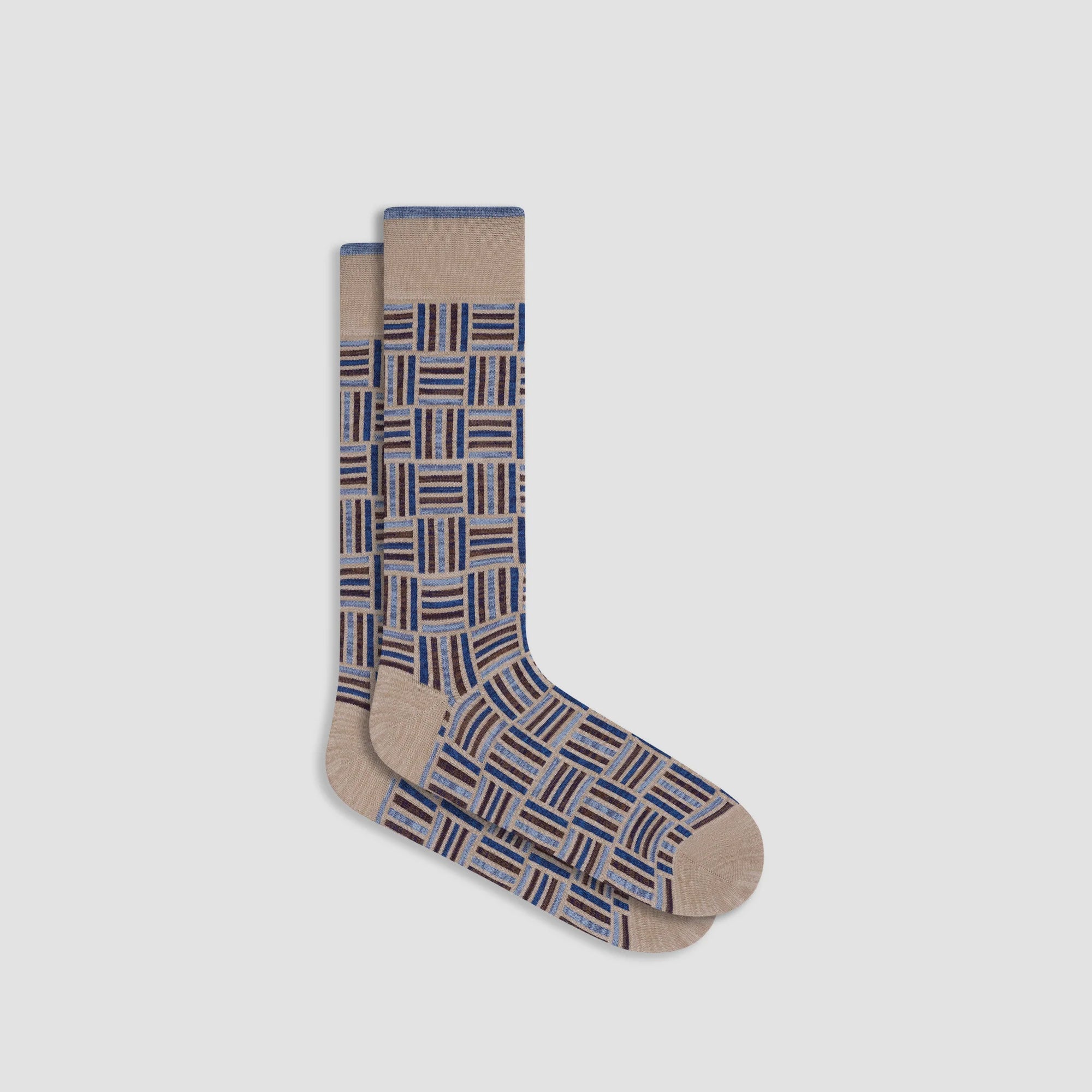 Basketweave Mid-Calf Socks (JB1009)