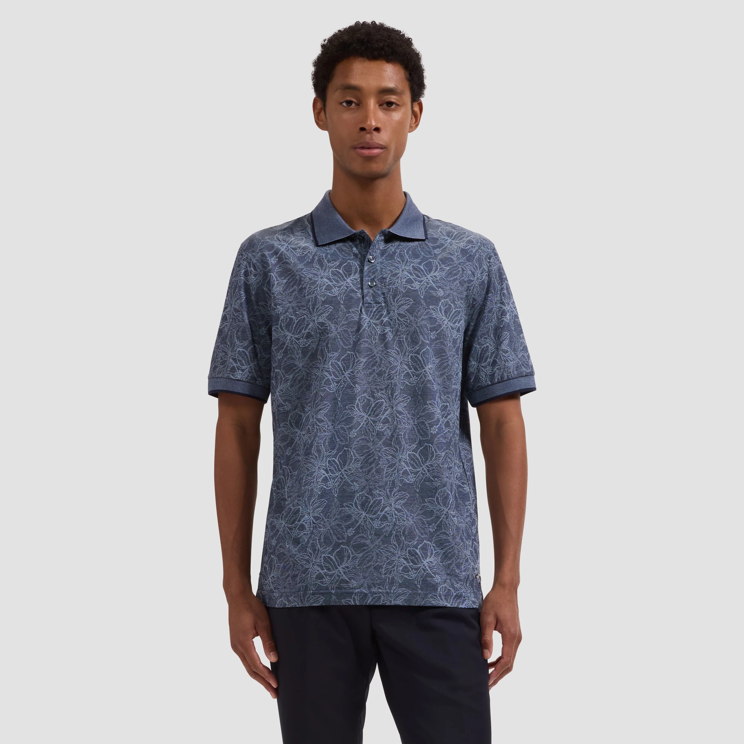 Performance Floral Three-Button Polo (JF2007F17)