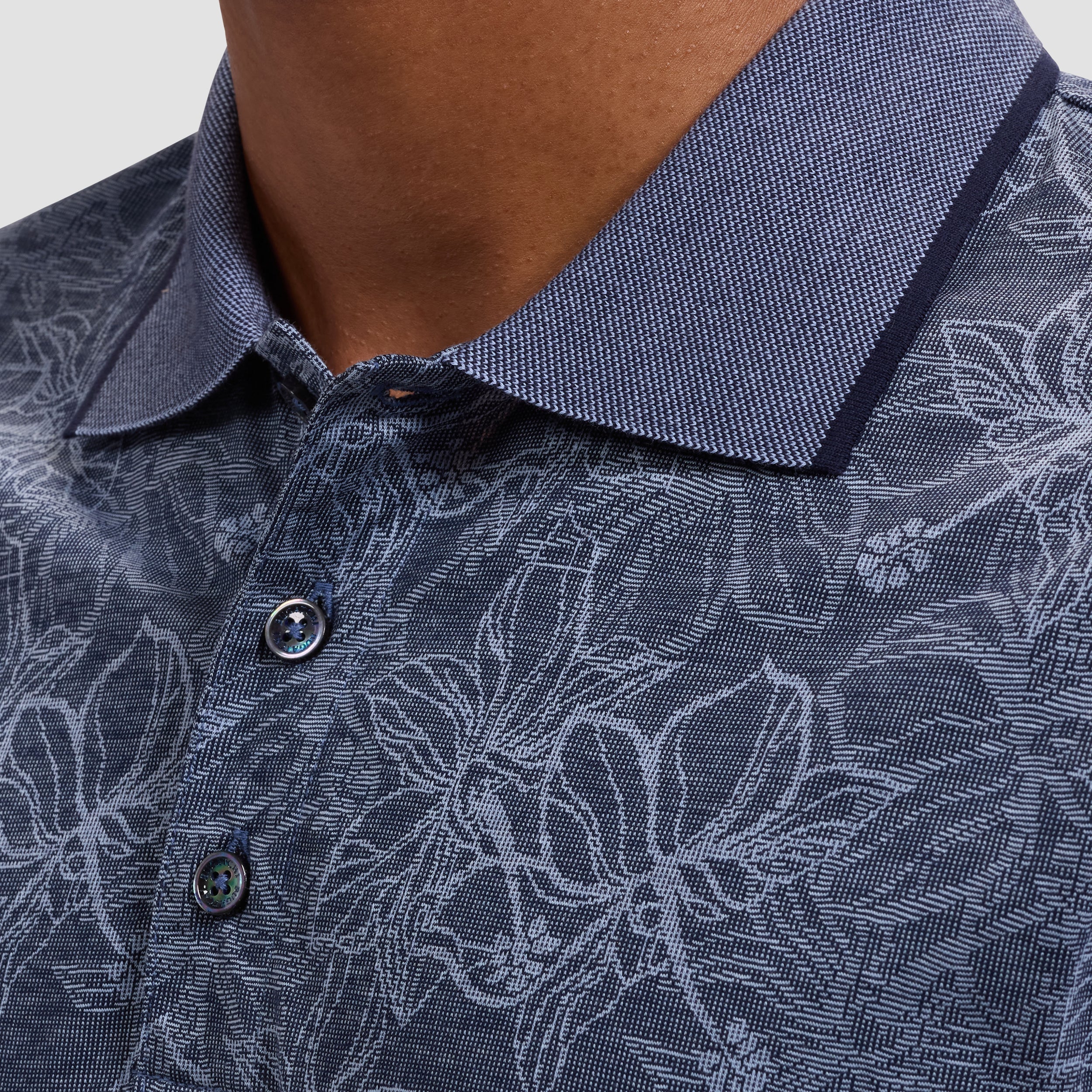 Performance Floral Three-Button Polo (JF2007F17)
