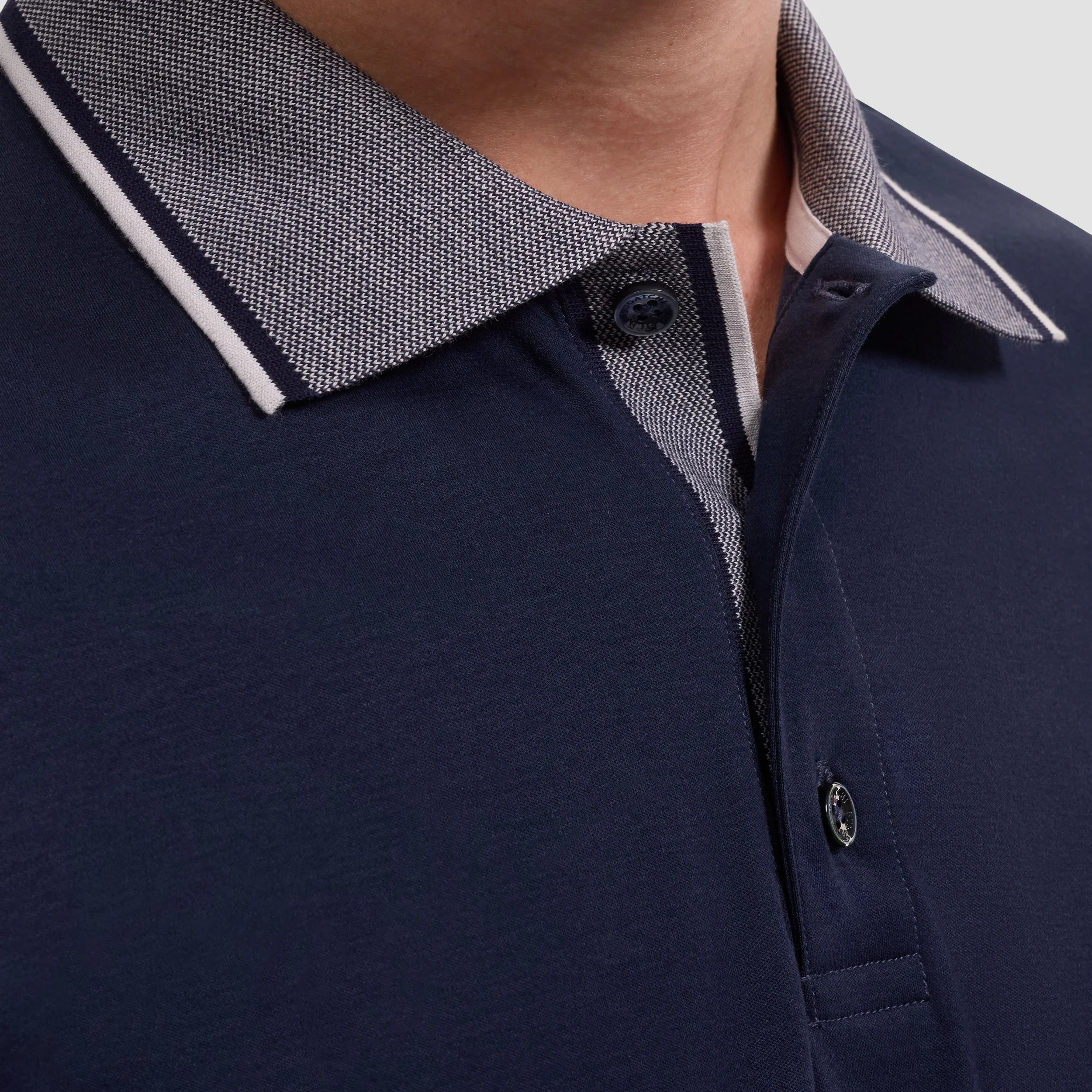 Solid Pima Three-Button Polo (JF2050F12)