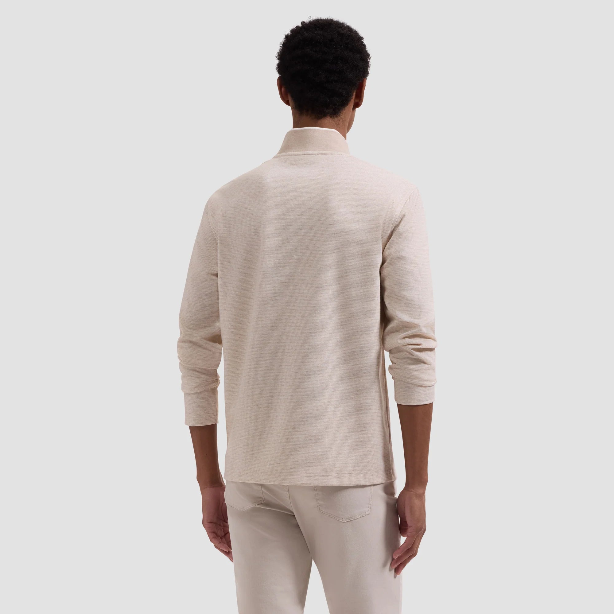 Performance Houndstooth Quarter-Zip Mock Neck Pullover (JF2402K40)