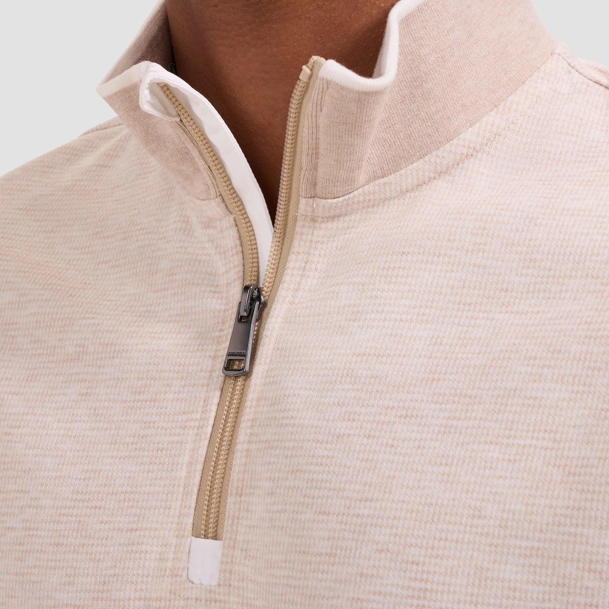 Performance Houndstooth Quarter-Zip Mock Neck Pullover (JF2402K40)