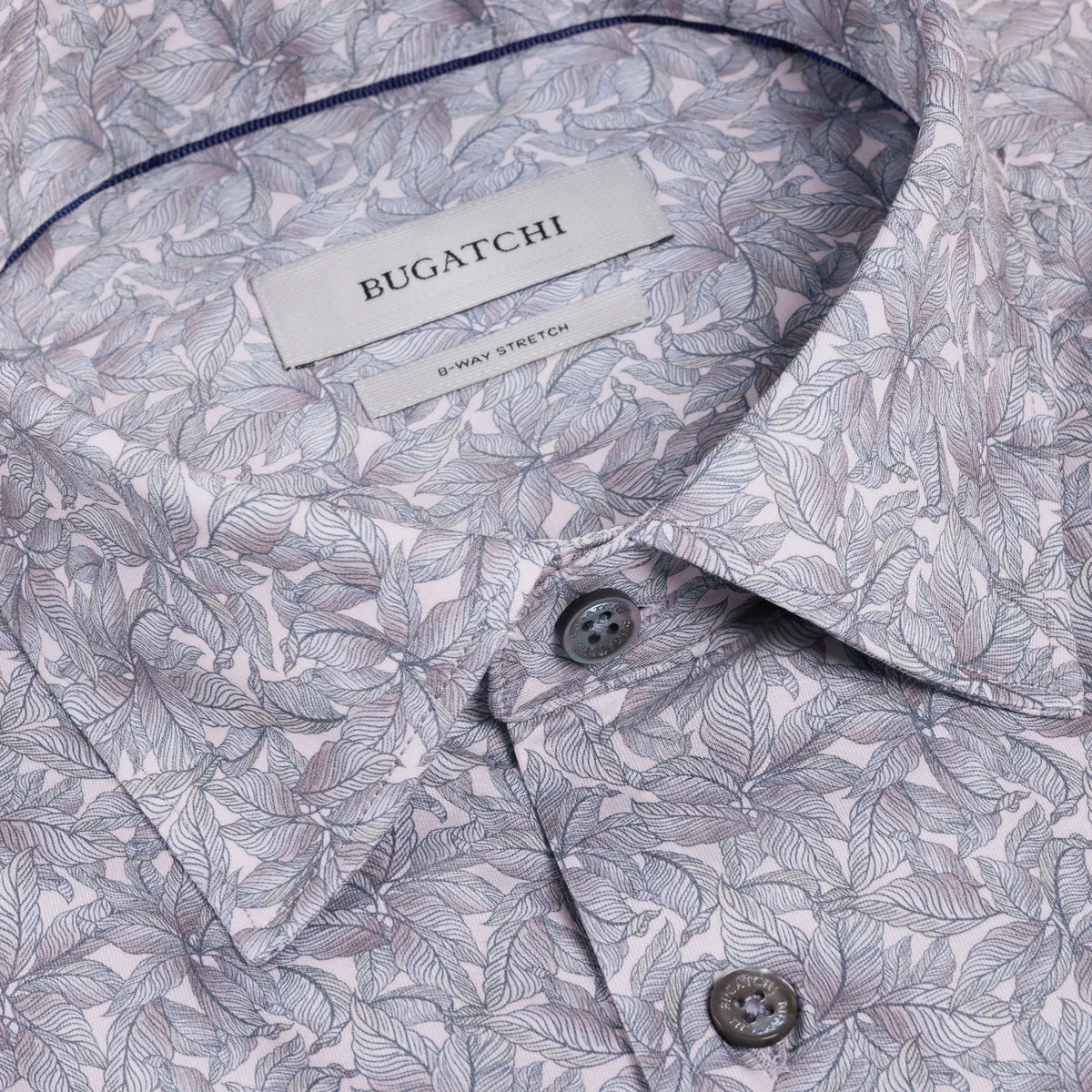 Miles OoohCotton® Leaf Print Short-Sleeve Shirt (JF9261F40)