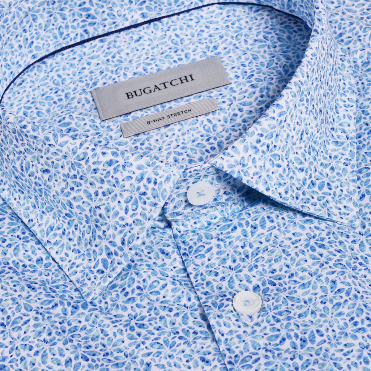 Miles OoohCotton® Abstract Floral Short-Sleeve Shirt (JF9310F40)
