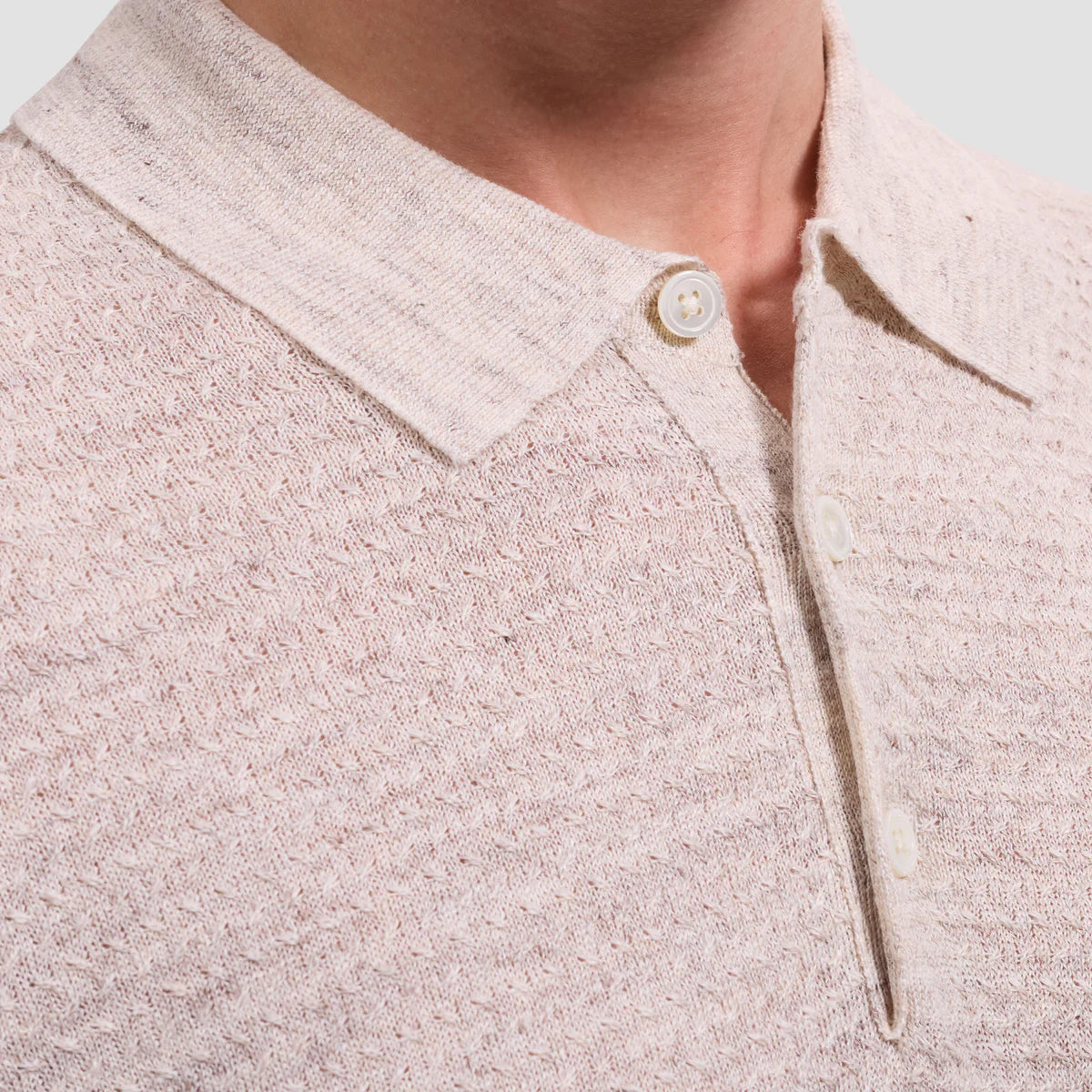 Marled Short-Sleeve Polo Sweater (JH7504PO1)