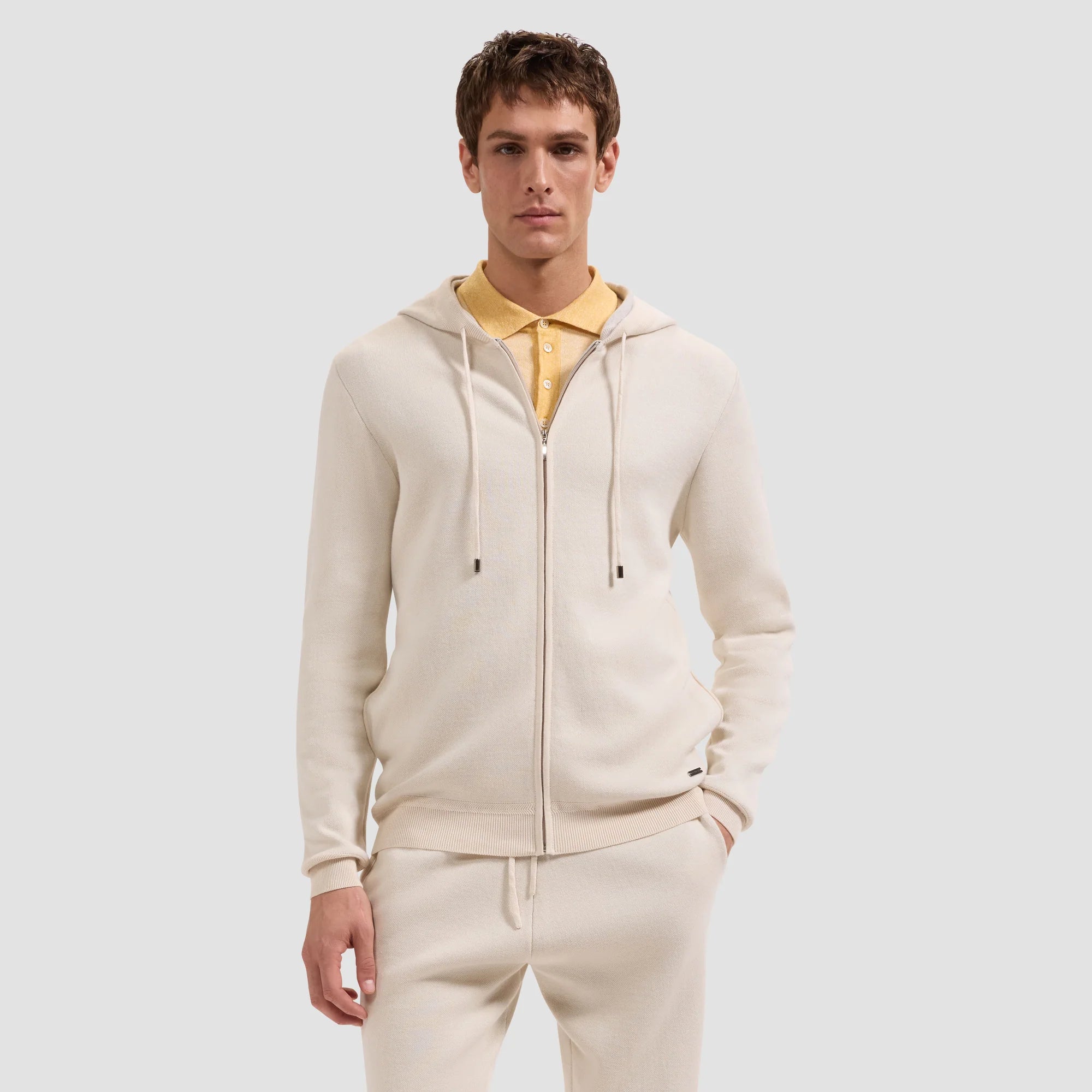 Solid Full-Zip Hoodie Sweater (JH7610HO1)