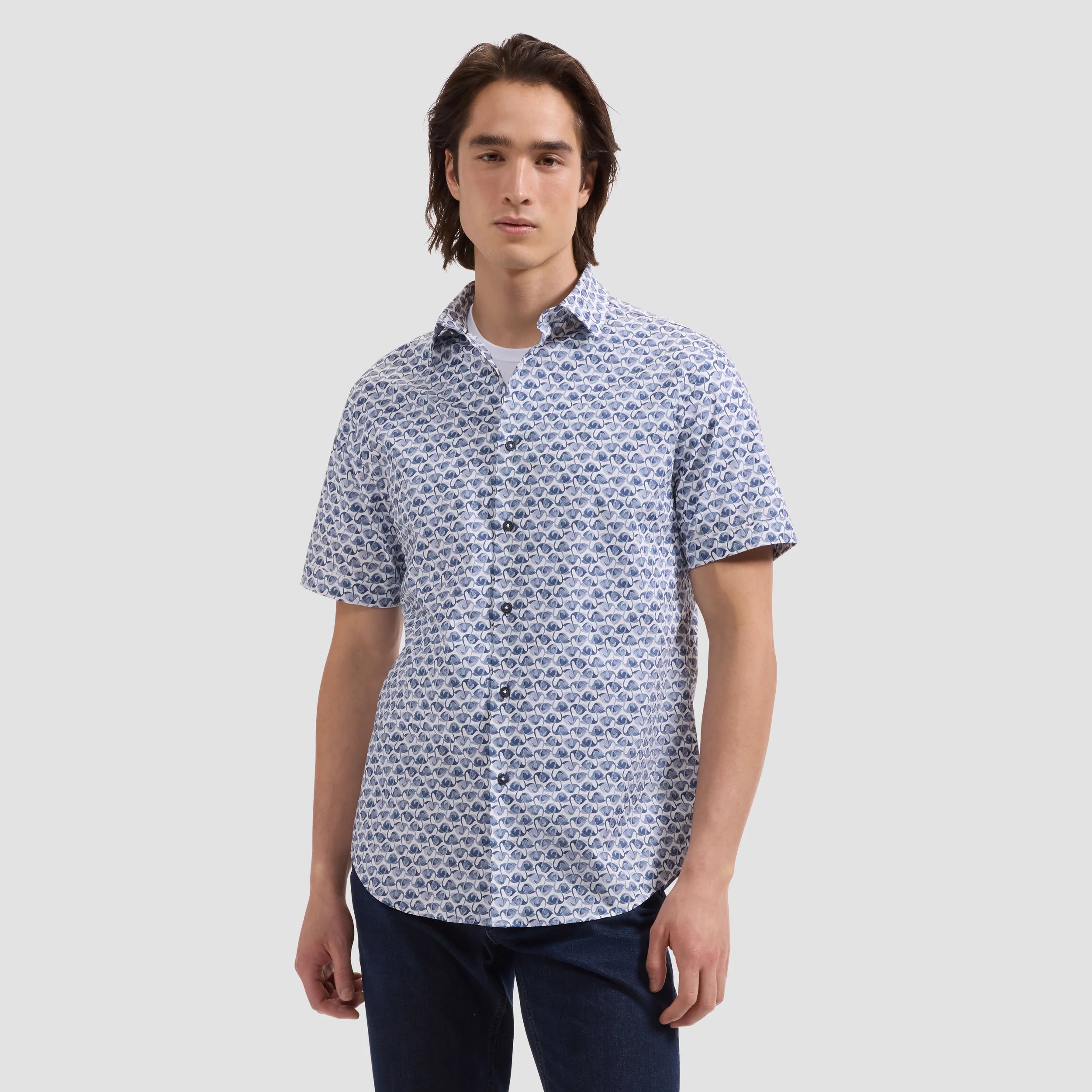 Orson Abstract Flamingo Short-Sleeve Shirt (JS3139S52S)