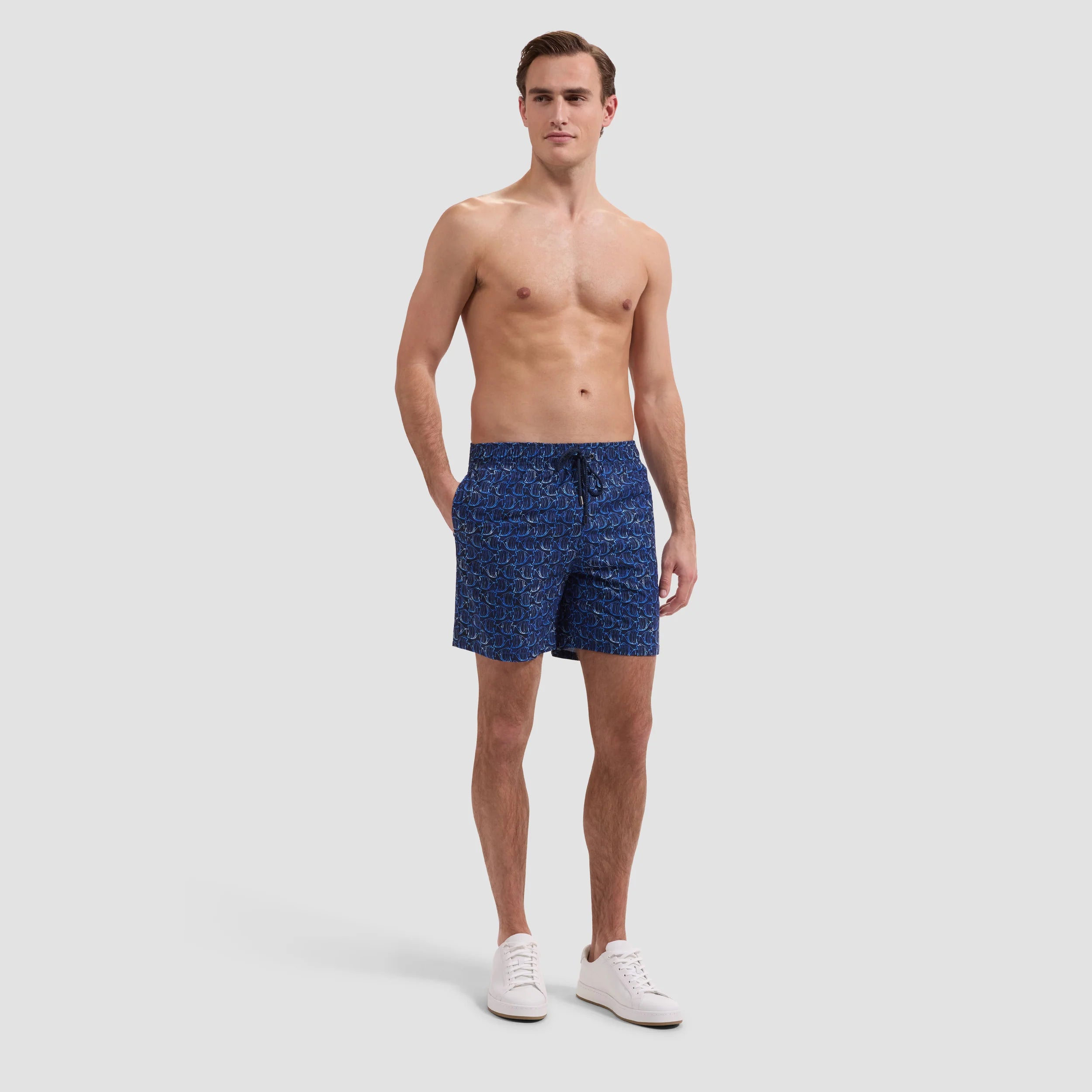 Kai Mid-Length Angelfish Swim Trunks (JXM128M30)