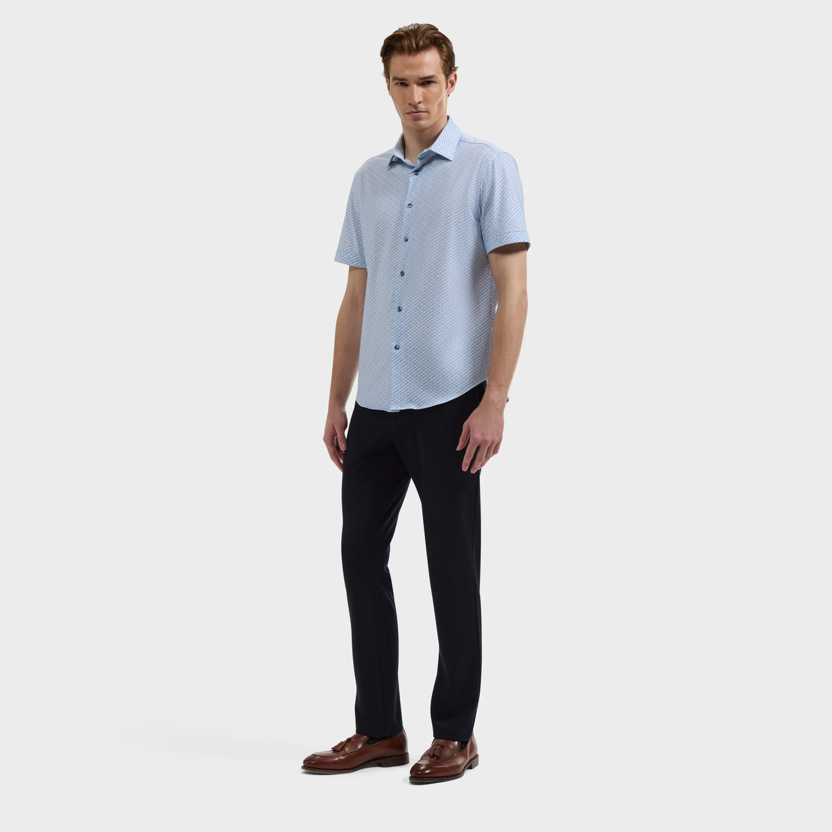Miles OoohCotton® Cocktail Short-Sleeve Shirt (KF9102F40)