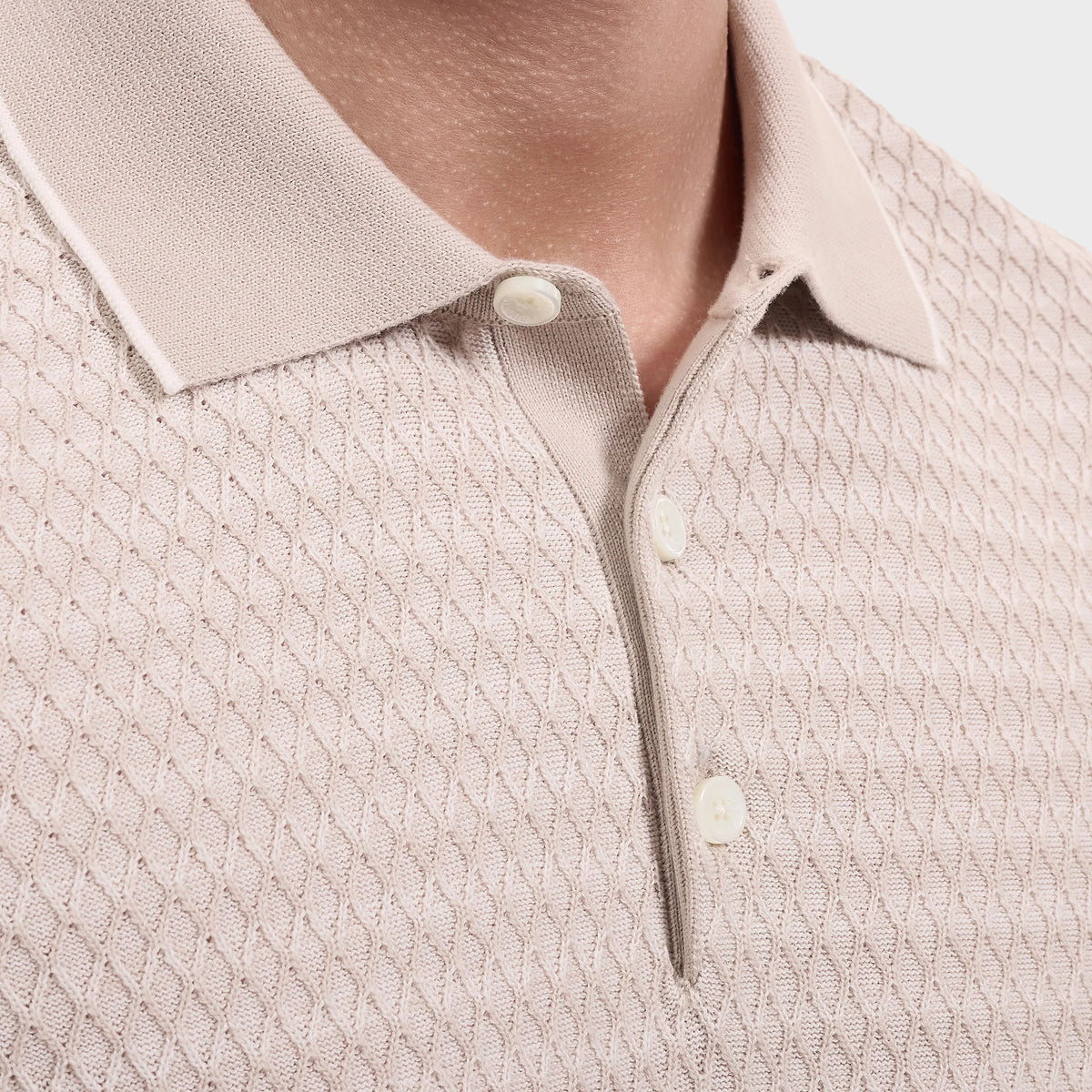 Honeycomb Polo Sweater (KH550PO1)