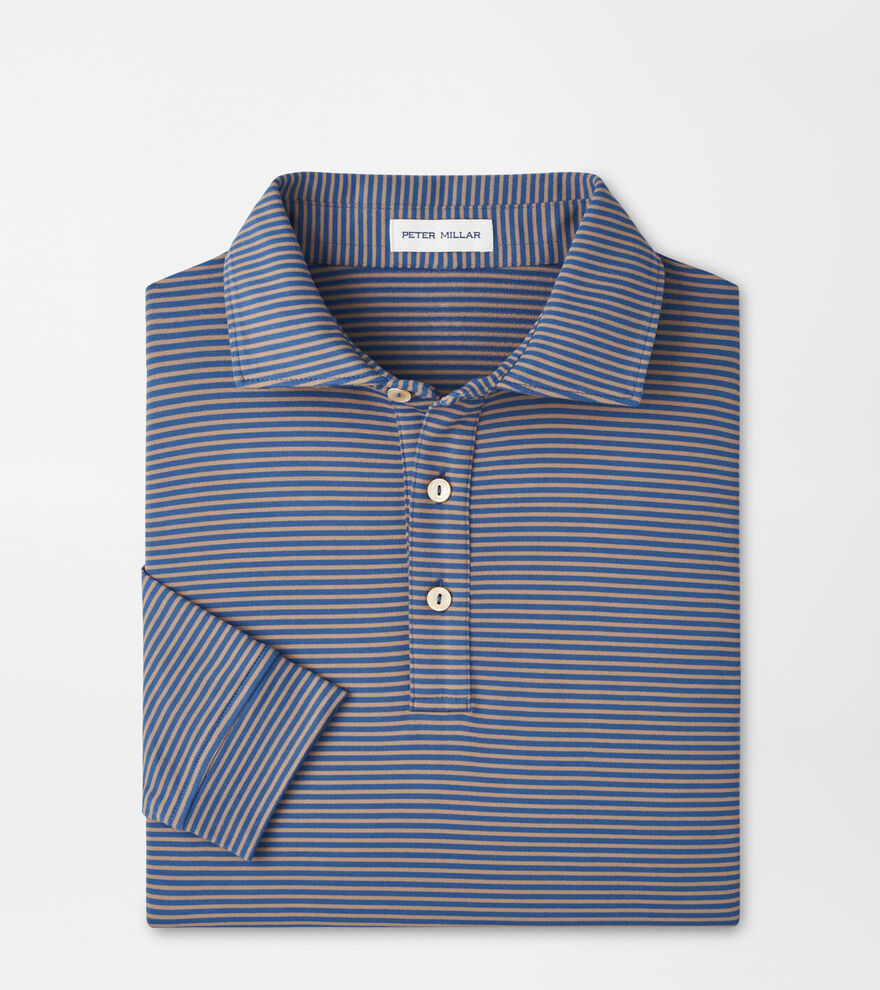 Lyons Stripe Performance Jersey Long-Sleeve Polo (MF25EK81ELS)