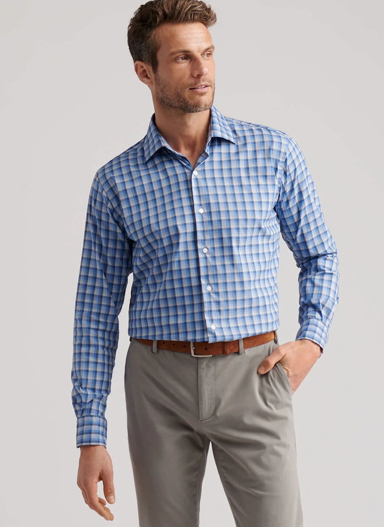 Obispo Crown Lite Cotton-Stretch Sport Shirt (MF25W09LTS)