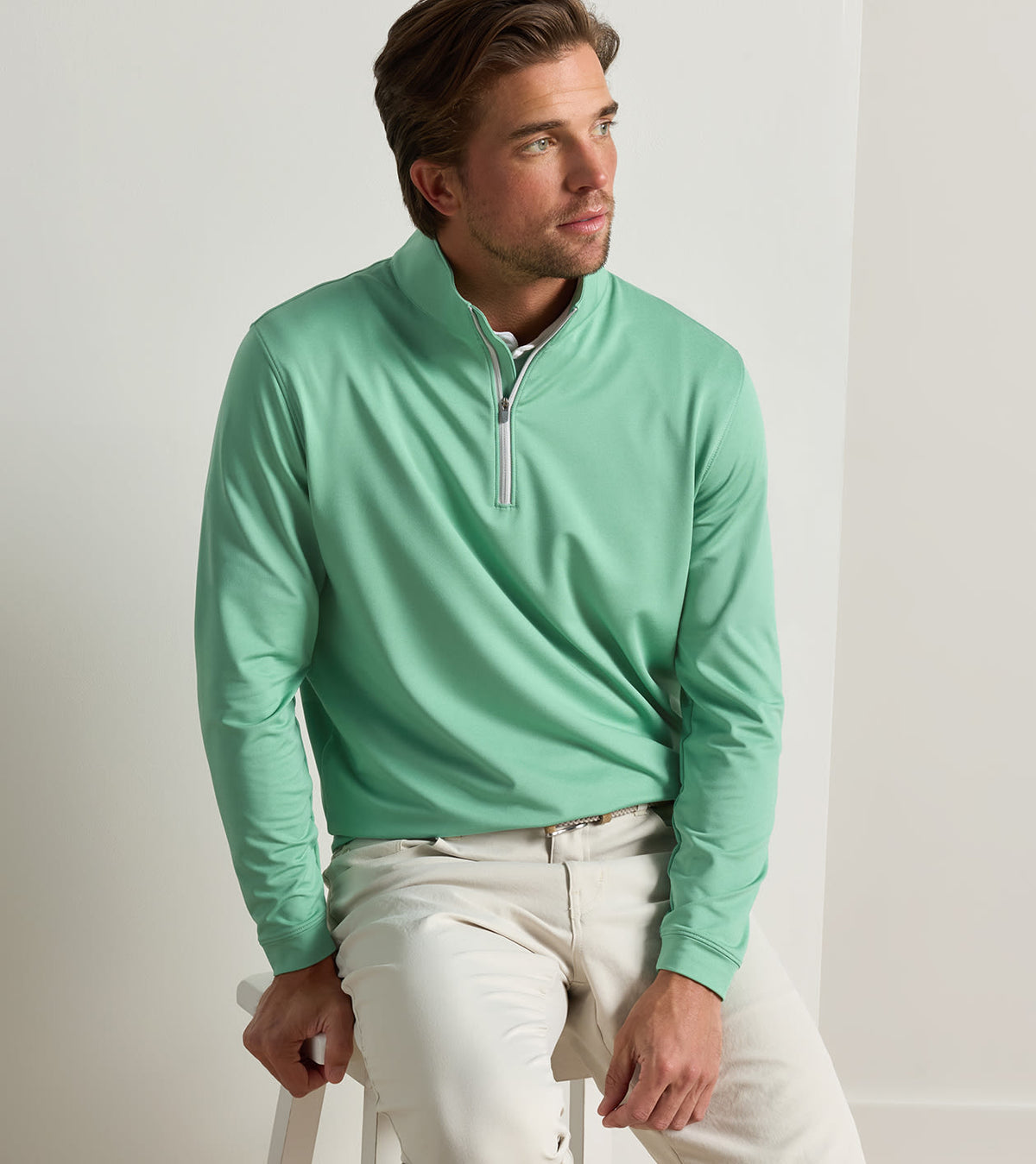 Perth Mélange Performance Quarter-Zip (MF26EK40B)
