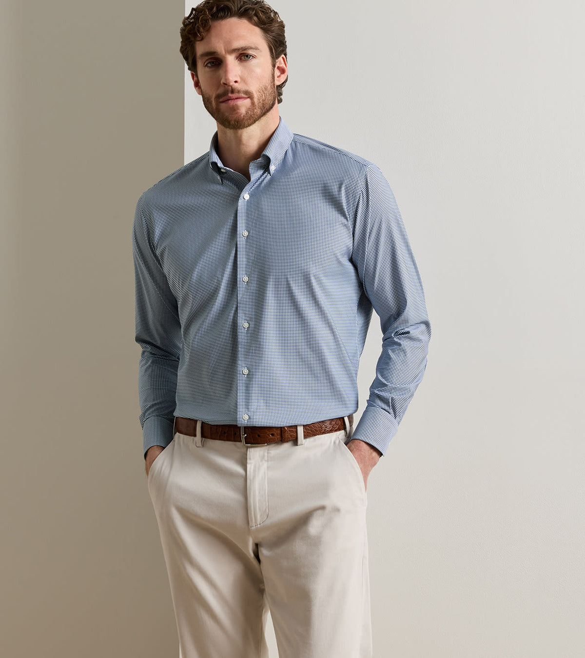 Leo Performance Twill Sport Shirt (MF26W43LTBP)