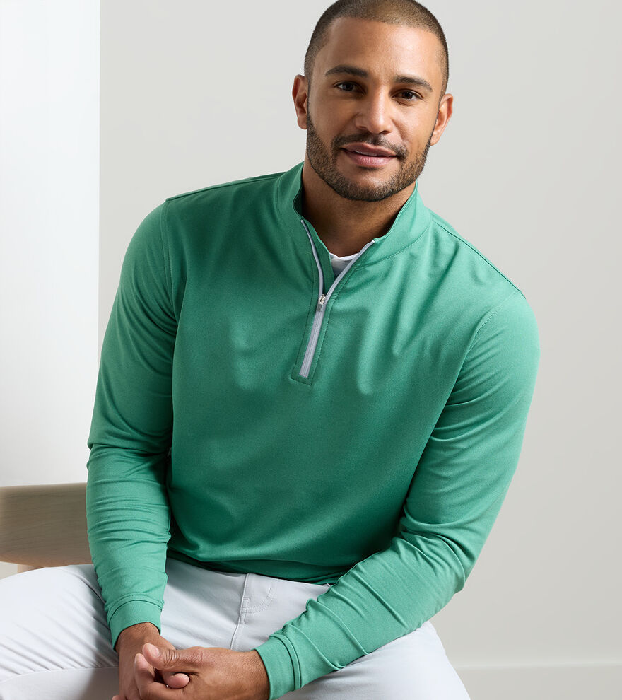 Perth Mélange Performance Quarter-Zip (MS26EK40B)