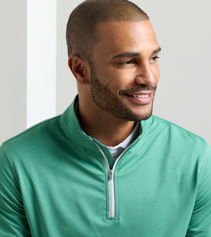 Perth Mélange Performance Quarter-Zip (MS26EK40B)