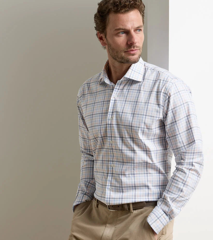 Warren Crown Lite Cotton-Stretch Sport Shirt (MS26W06LTS)