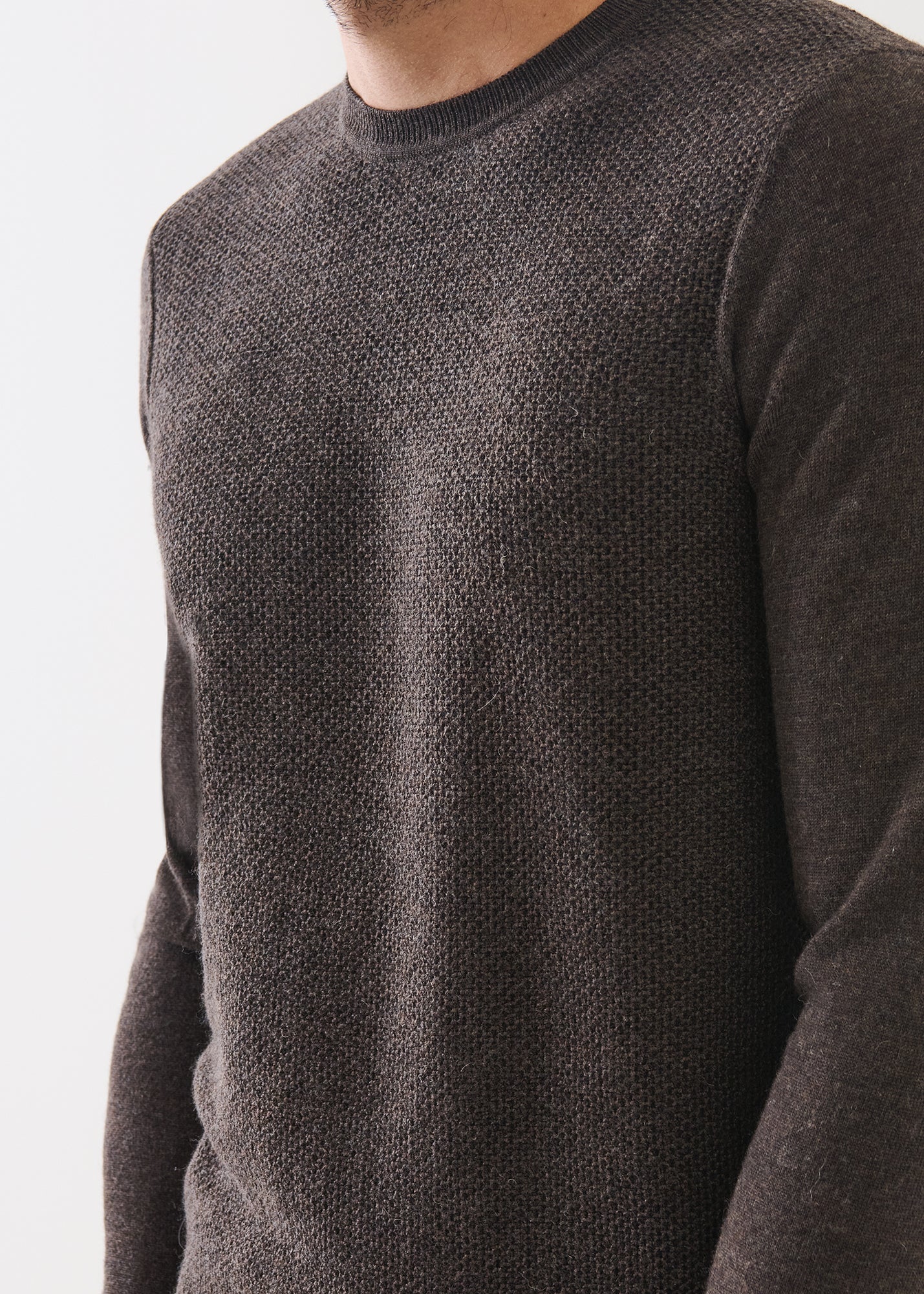 Textured Merino Wool Crew Neck (P112C12A)