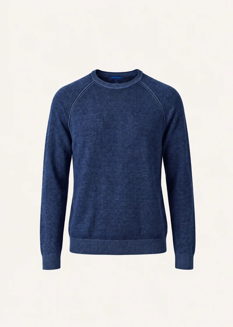 Merino Wool Vintage Wash Raglan Crew Neck (P114C09C)