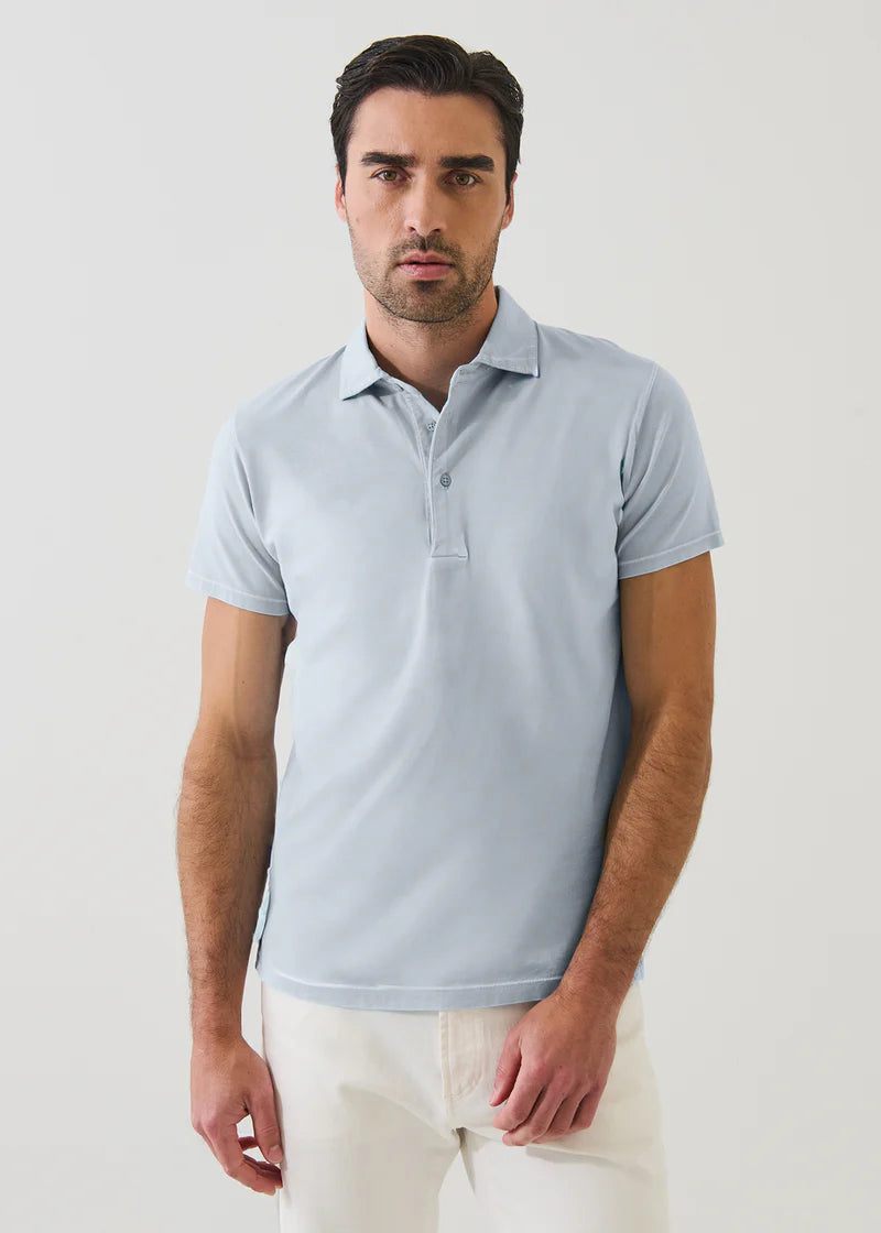 Pima Cotton Stretch Vintage Wash Short Sleeve Polo (P95P22Z)