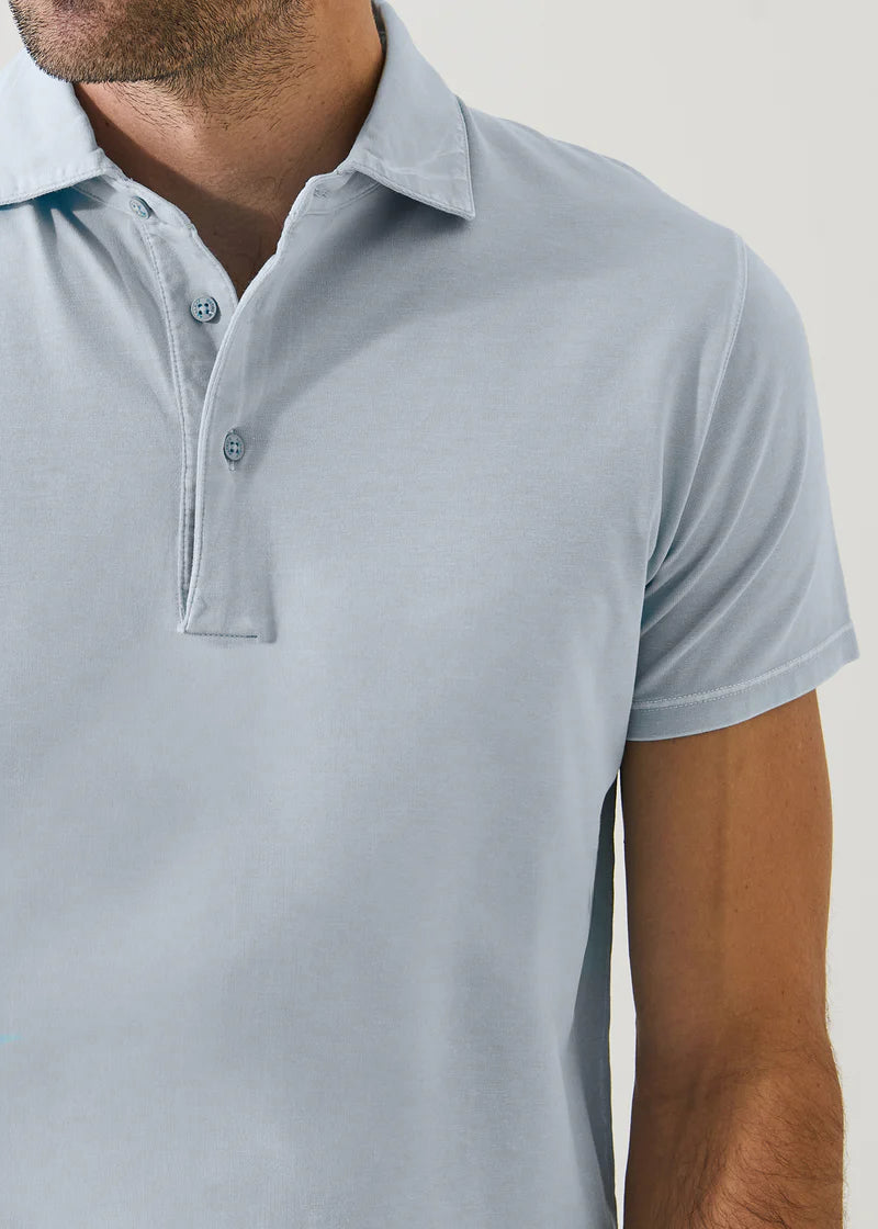 Pima Cotton Stretch Vintage Wash Short Sleeve Polo (P95P22Z)