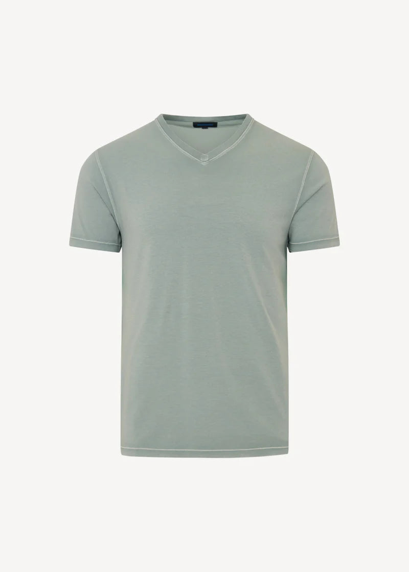 Pima Cotton Stretch Vintage Wash V-Neck T-Shirt (P95V01X)