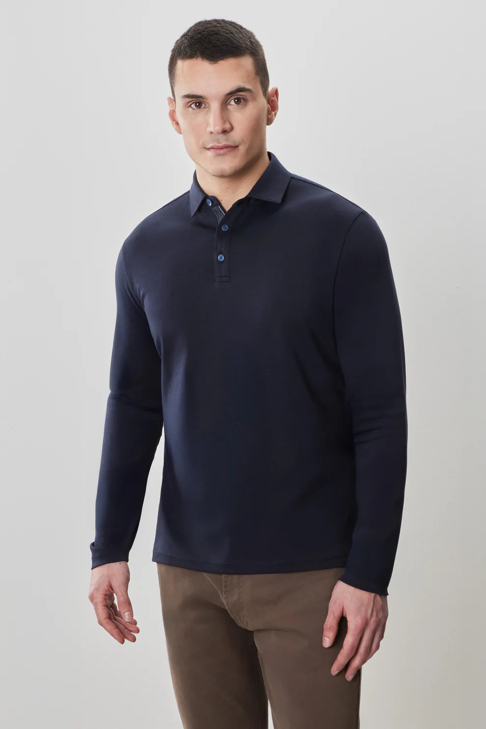 The Barakett Long Sleeve Herringbone Polo (RB52559)