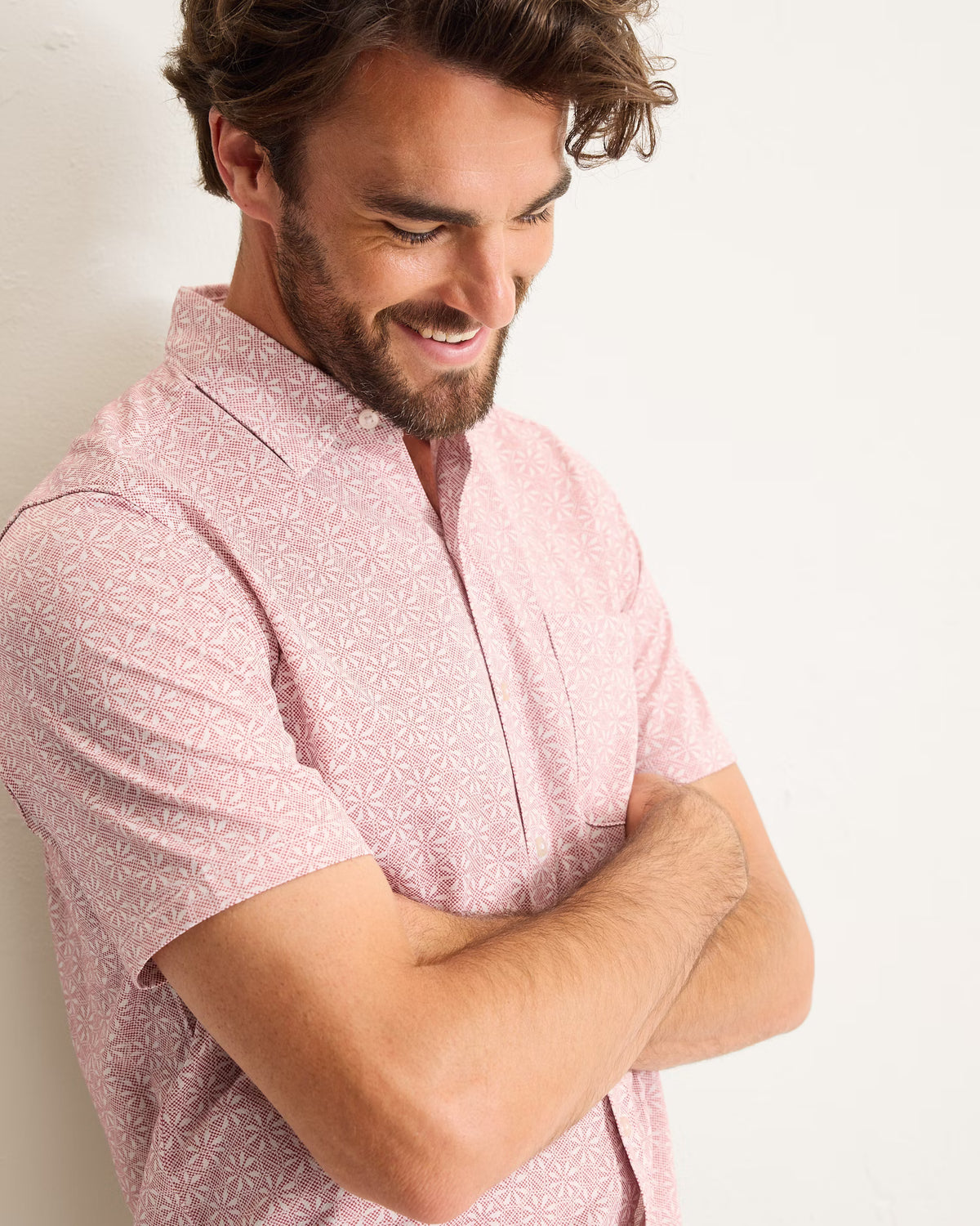 San Lucio Breeze Block Stretch Knit Shirt (ST228055)