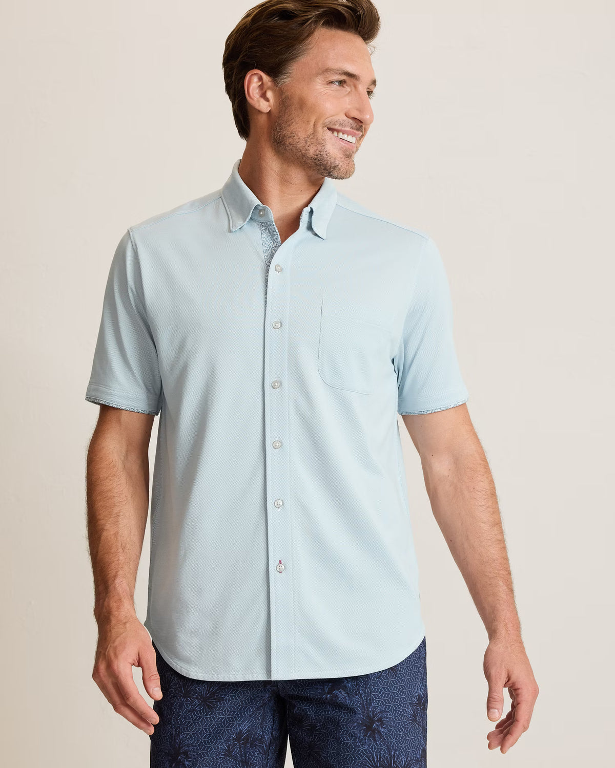 San Lucio Breeze Five O'Clock Stretch Knit Shirt (ST228100)
