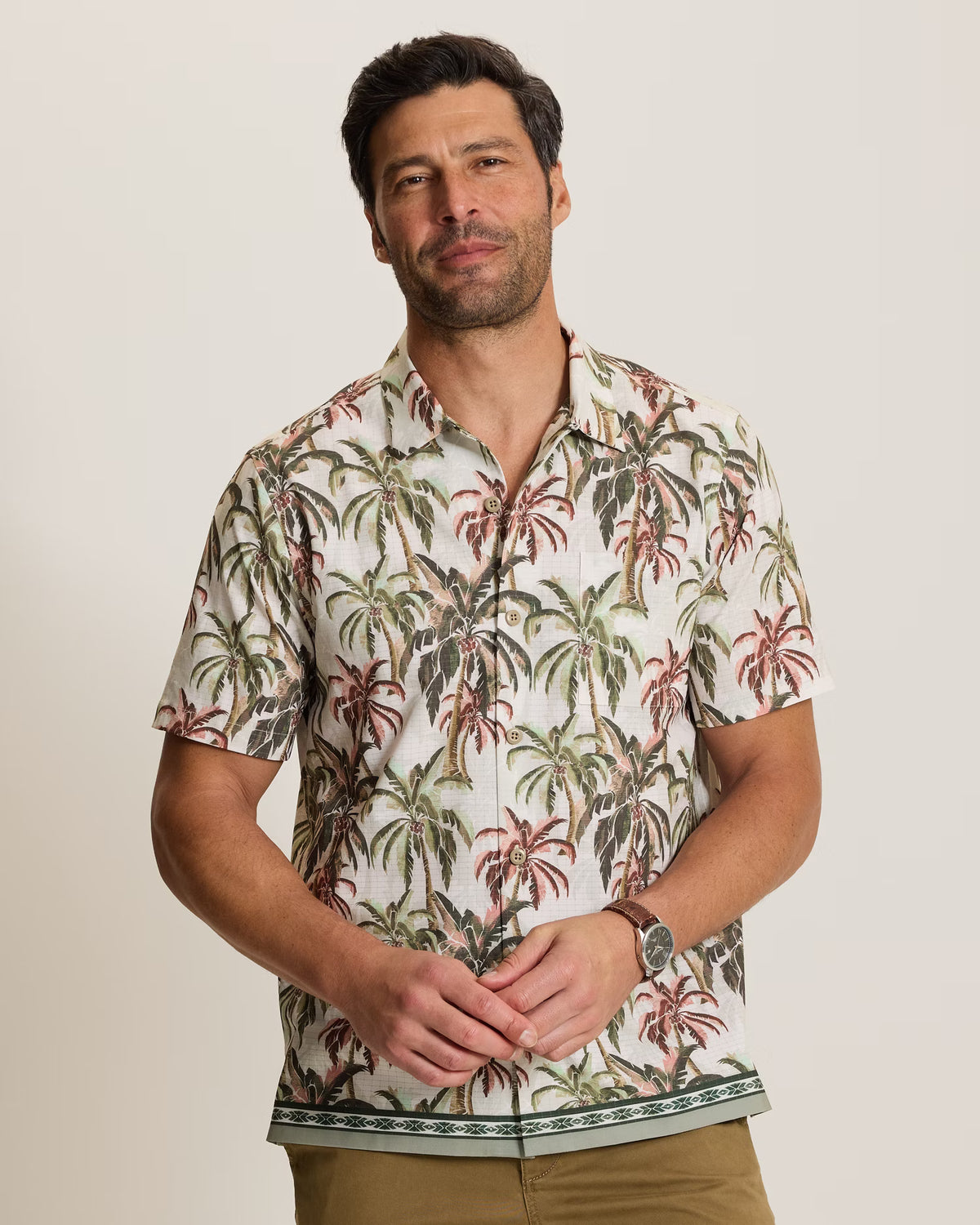 Bahama Coast Ping Palms IslandZone® Camp Shirt (ST327902)