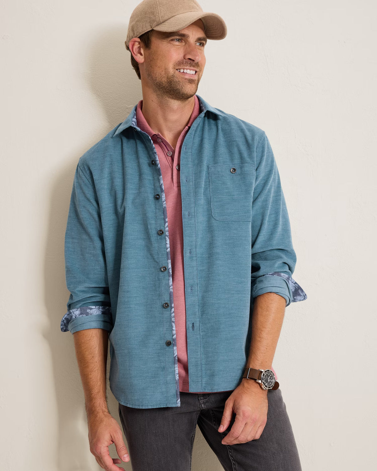 Coastline Cord Heather Bay Shirt (ST328068)
