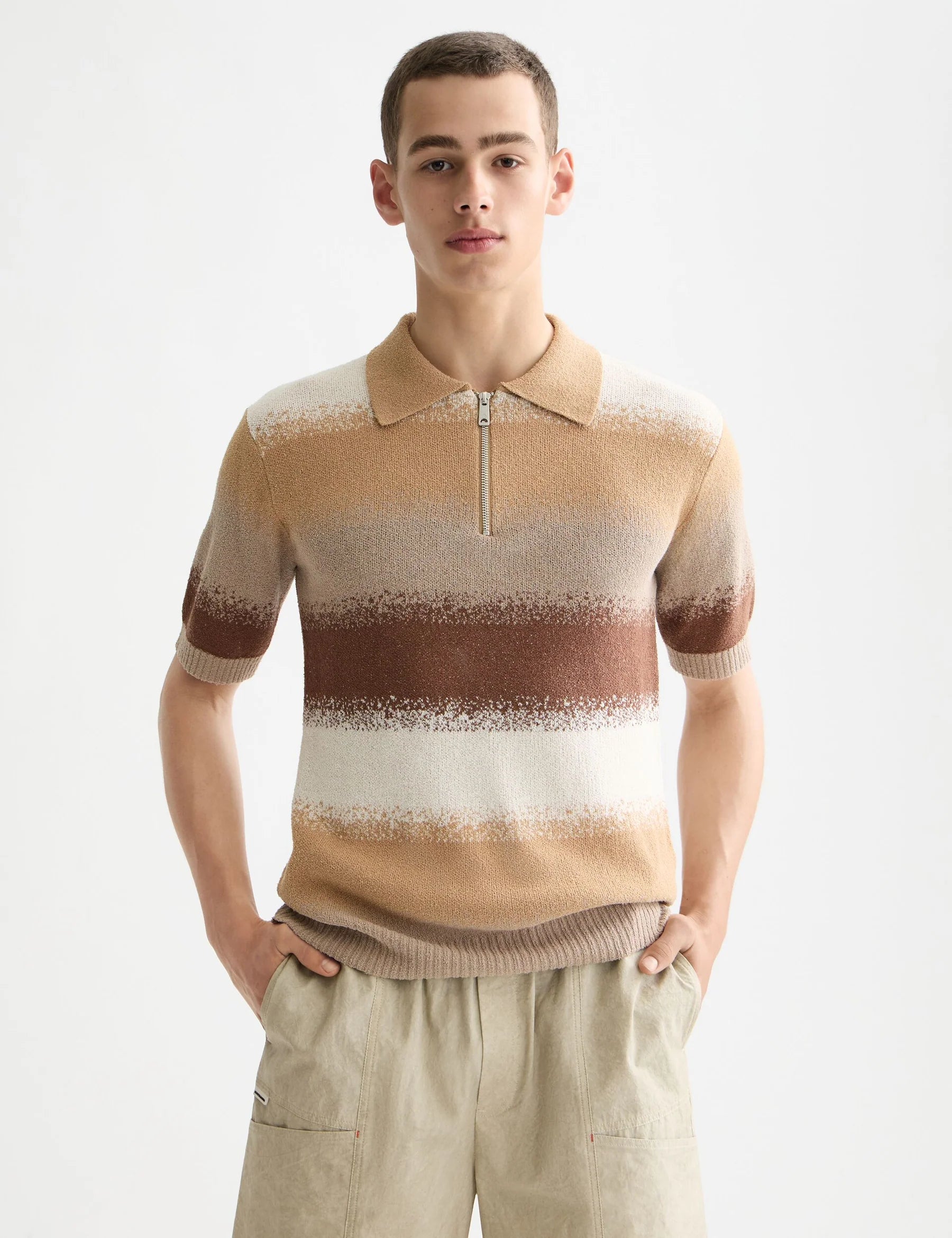 Knitted Degrade Polo (181321)