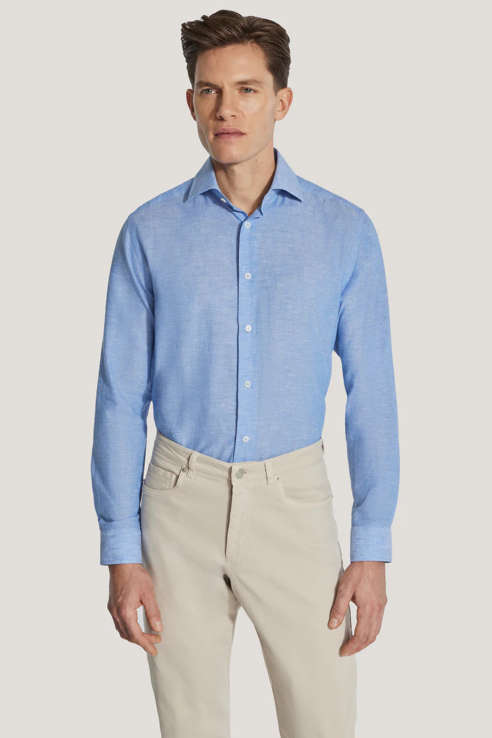 Clandeboye Linen Long Sleeve Shirt
