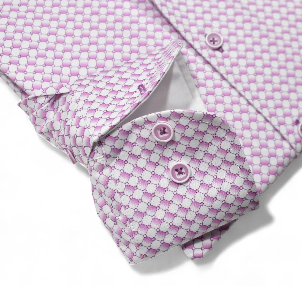 Pink Honeycomb Dress Shirt (W138)