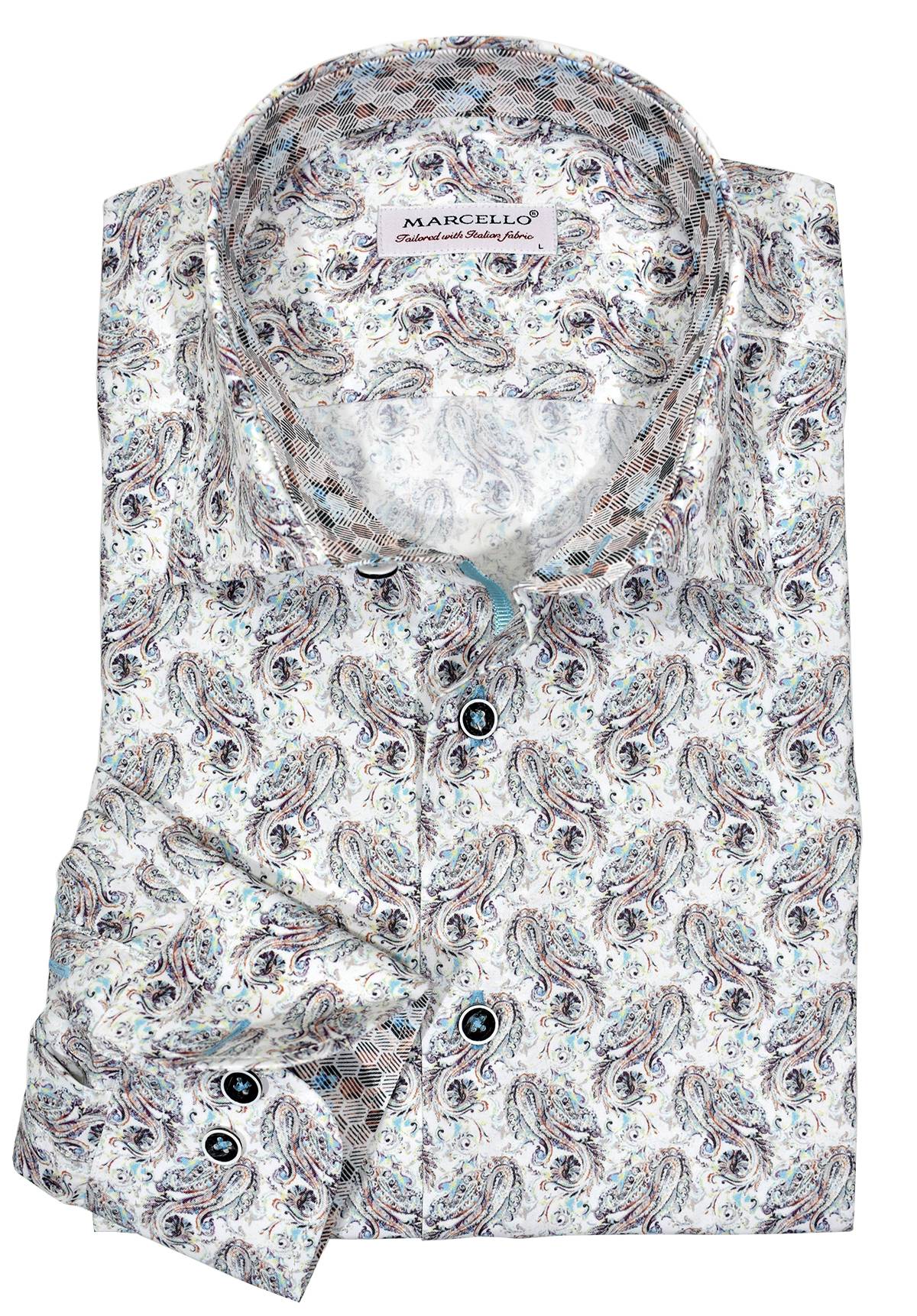 Shaded Swimming Paisley Shirt (W691)