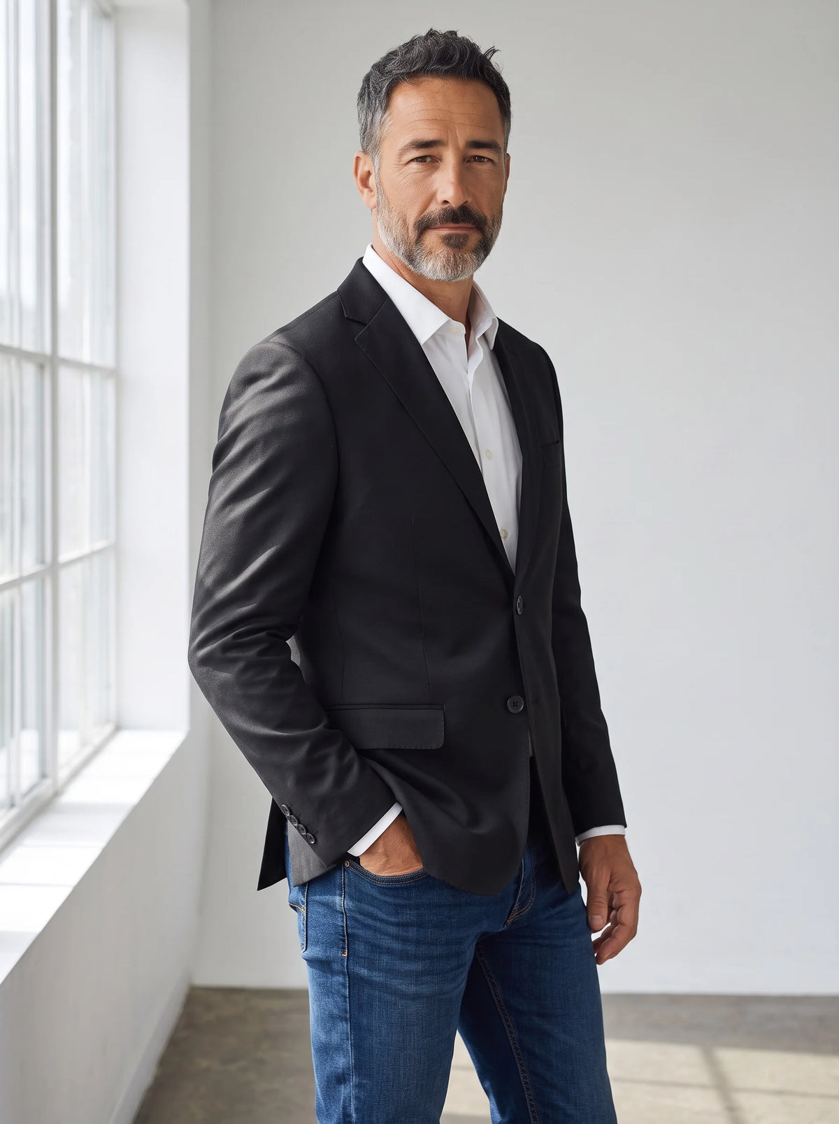 Alden Black Jersey Knit Sport Coat