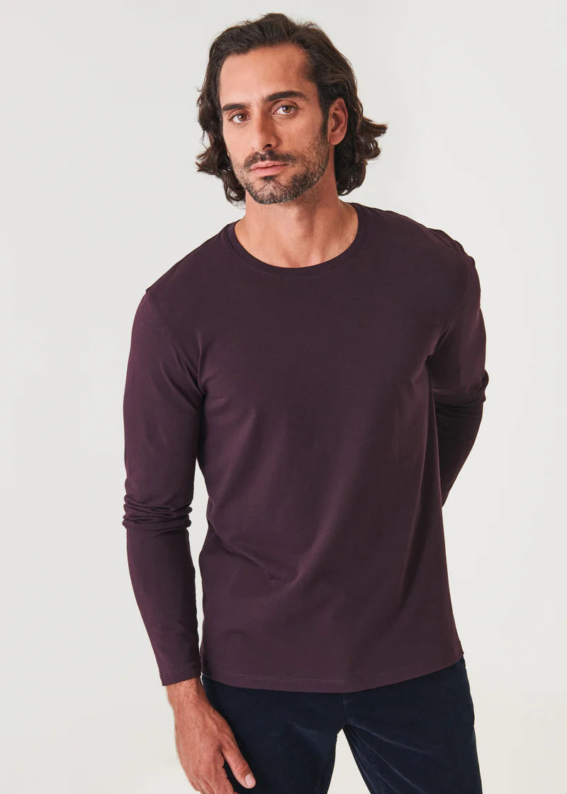 Pima Cotton Stretch Long Sleeve T-Shirt