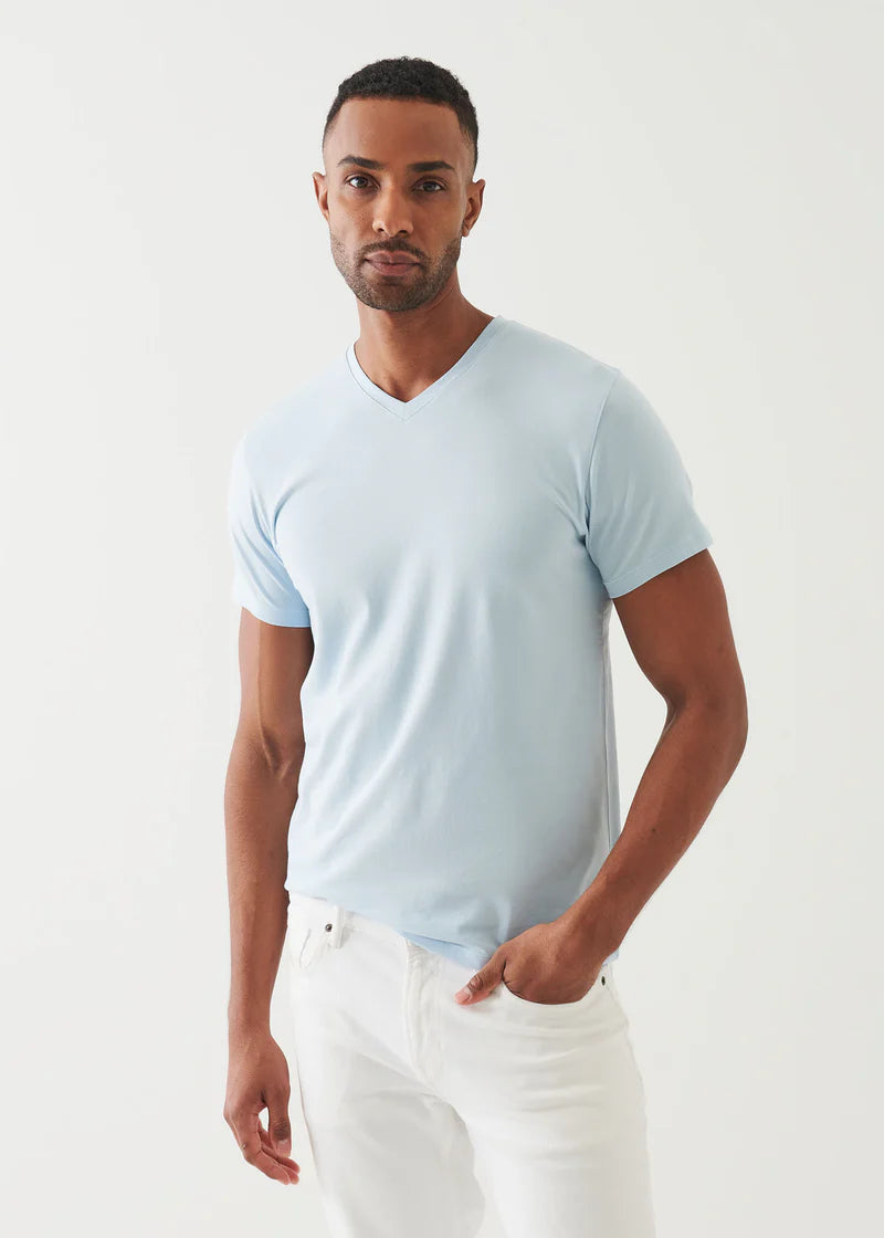 Pima Cotton Stretch V-Neck T-Shirt (99A08VN)